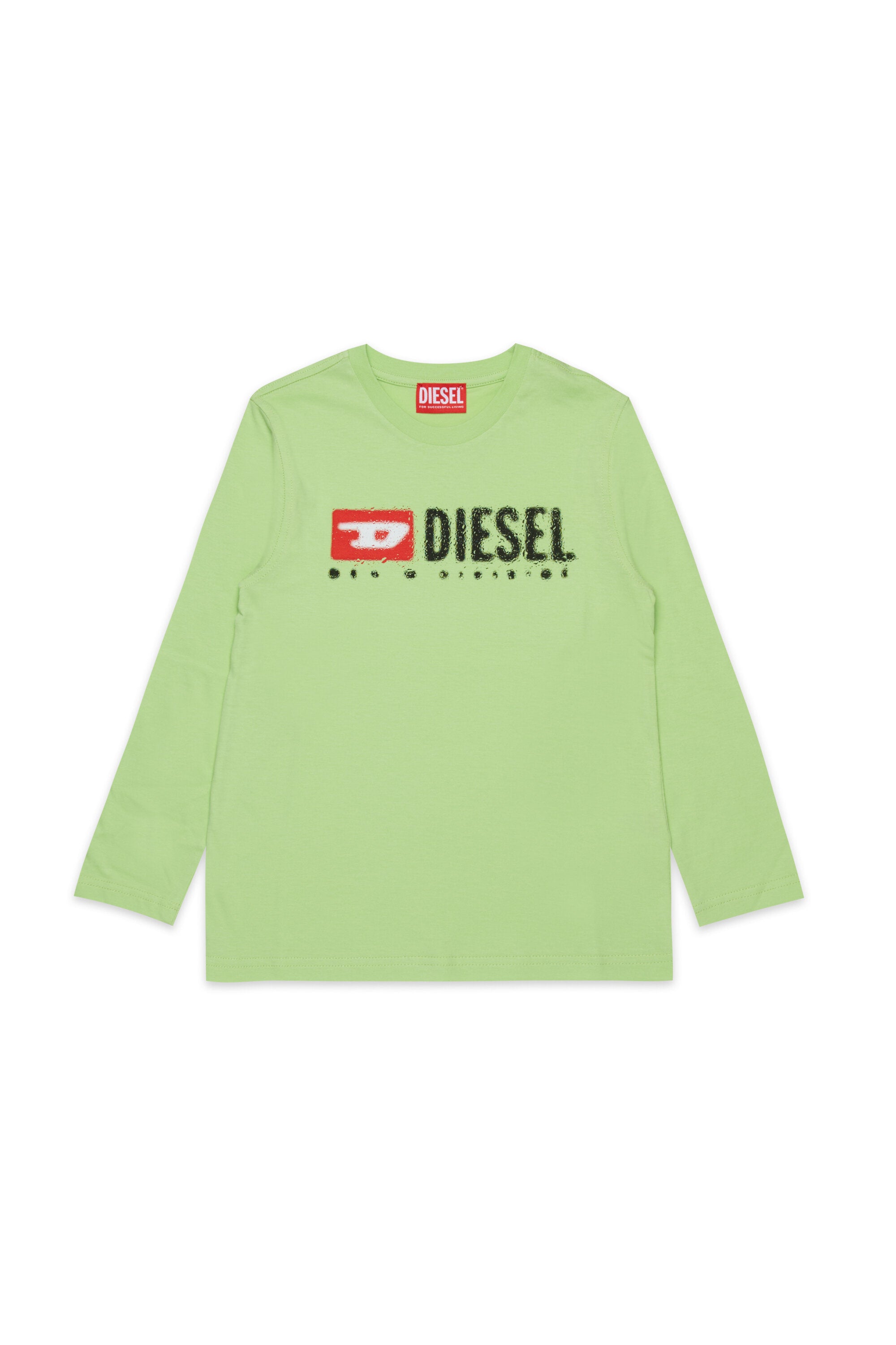 Diesel Denimロゴ入り長袖ジャージー素材Tシャツ