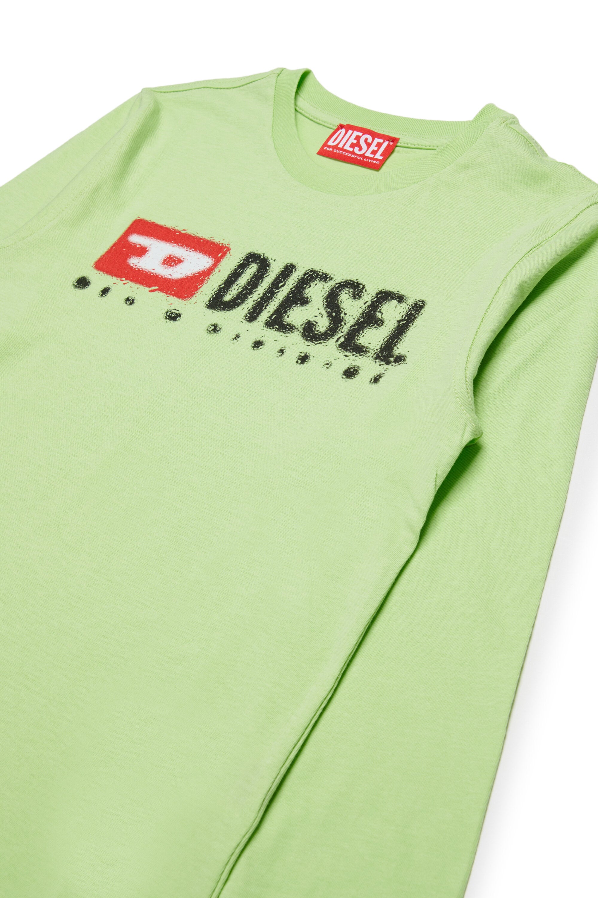 Diesel Denimロゴ入り長袖ジャージー素材Tシャツ