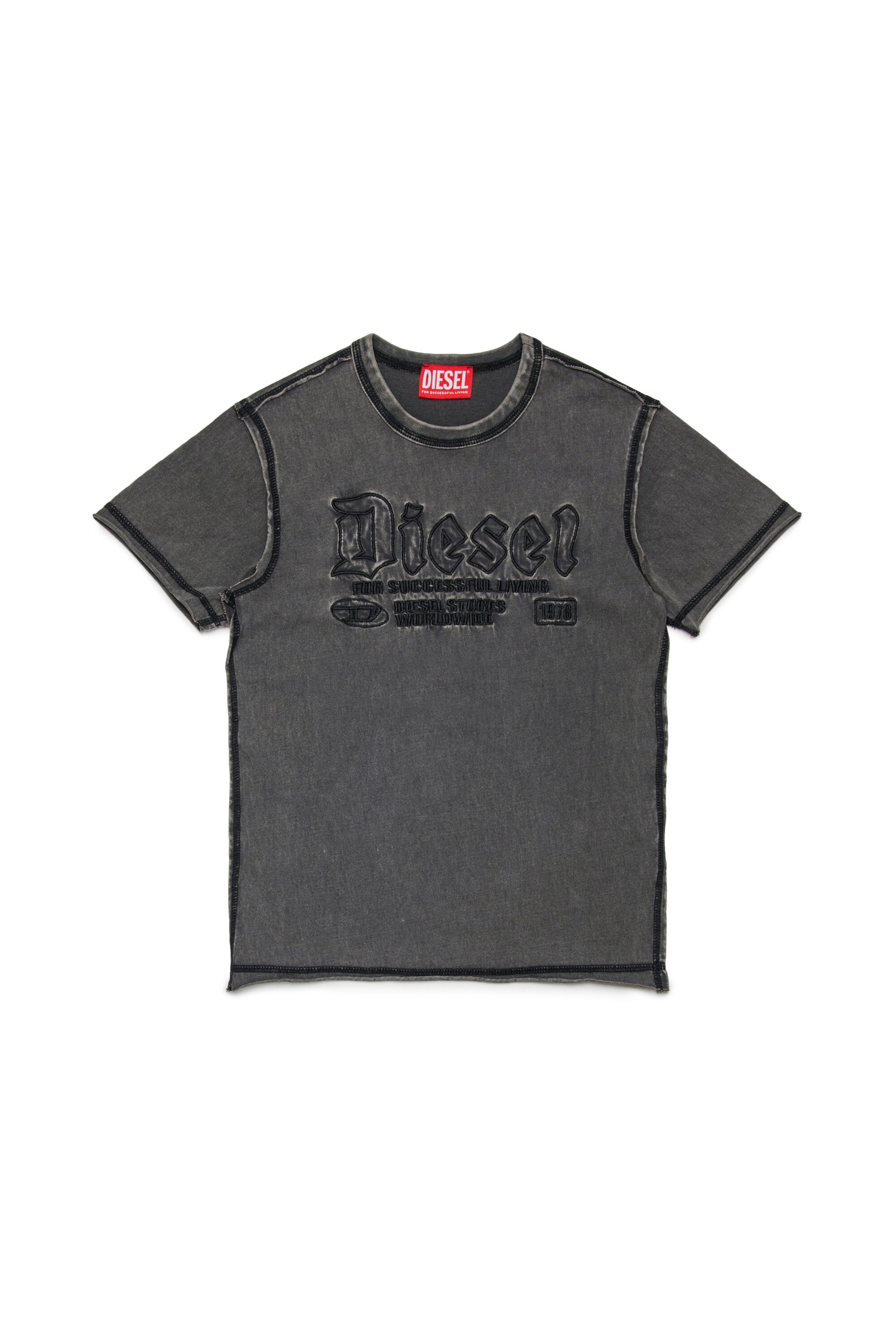 Jersey T-shirt with gothic graphics