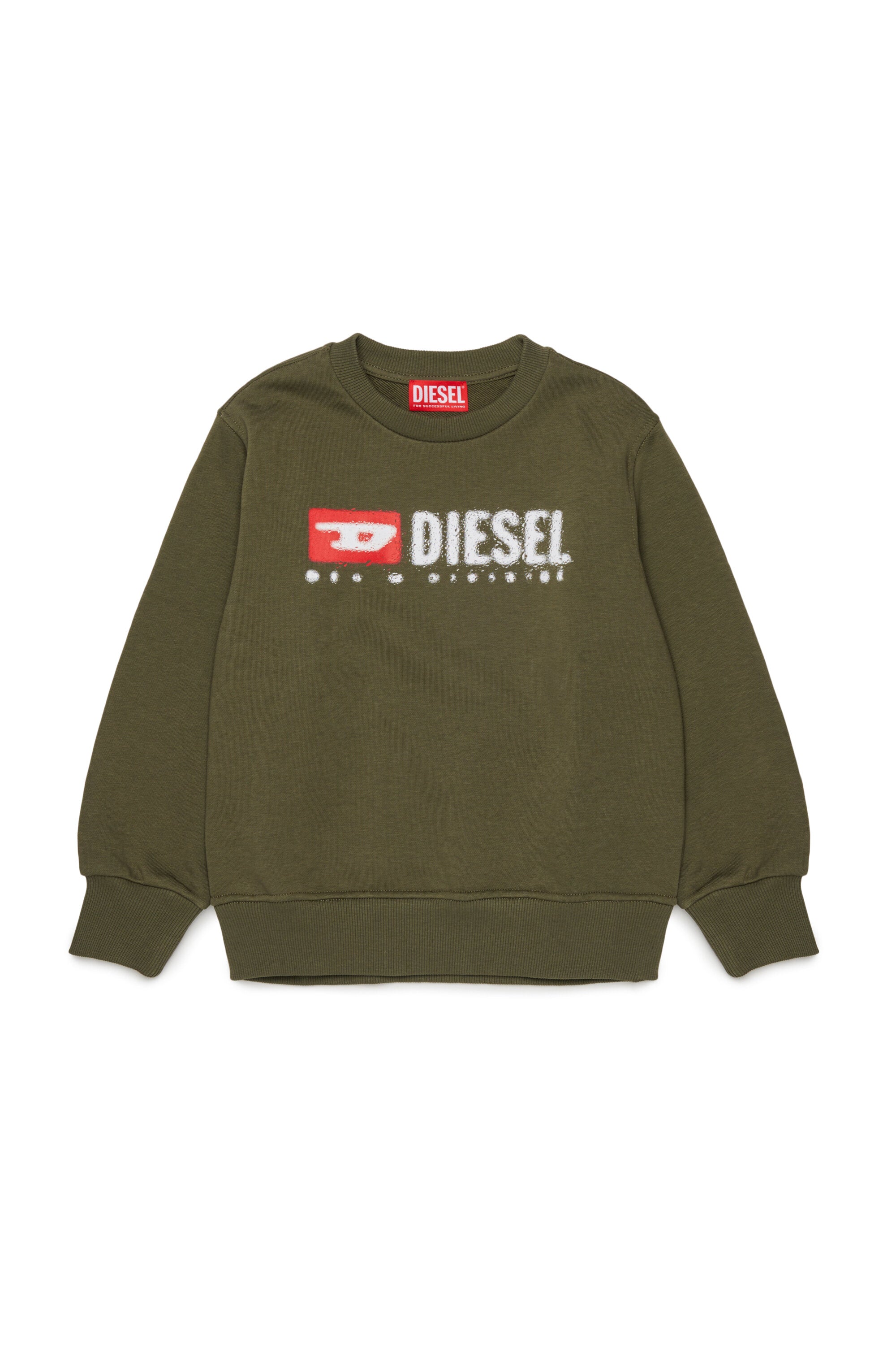 Diesel デニム ロゴ クルーネック スウェットシャツ