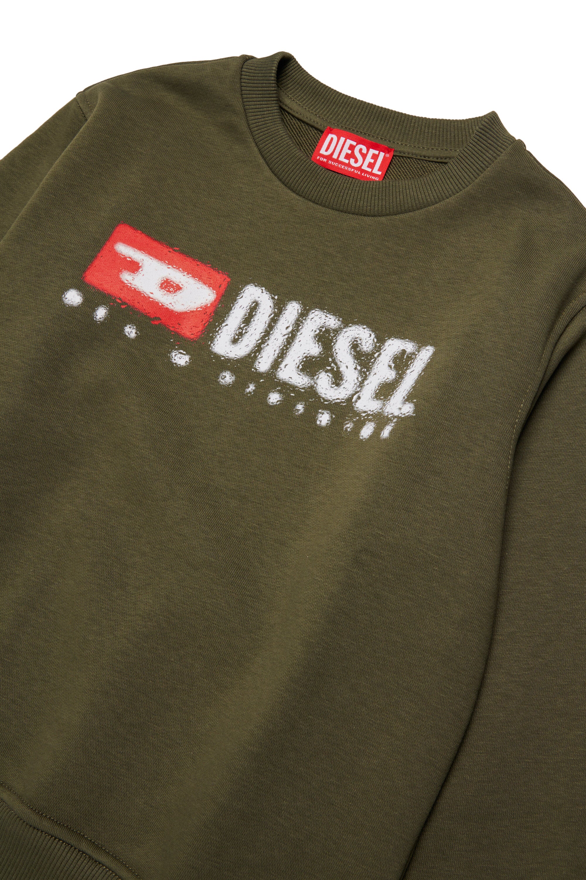 Diesel デニム ロゴ クルーネック スウェットシャツ