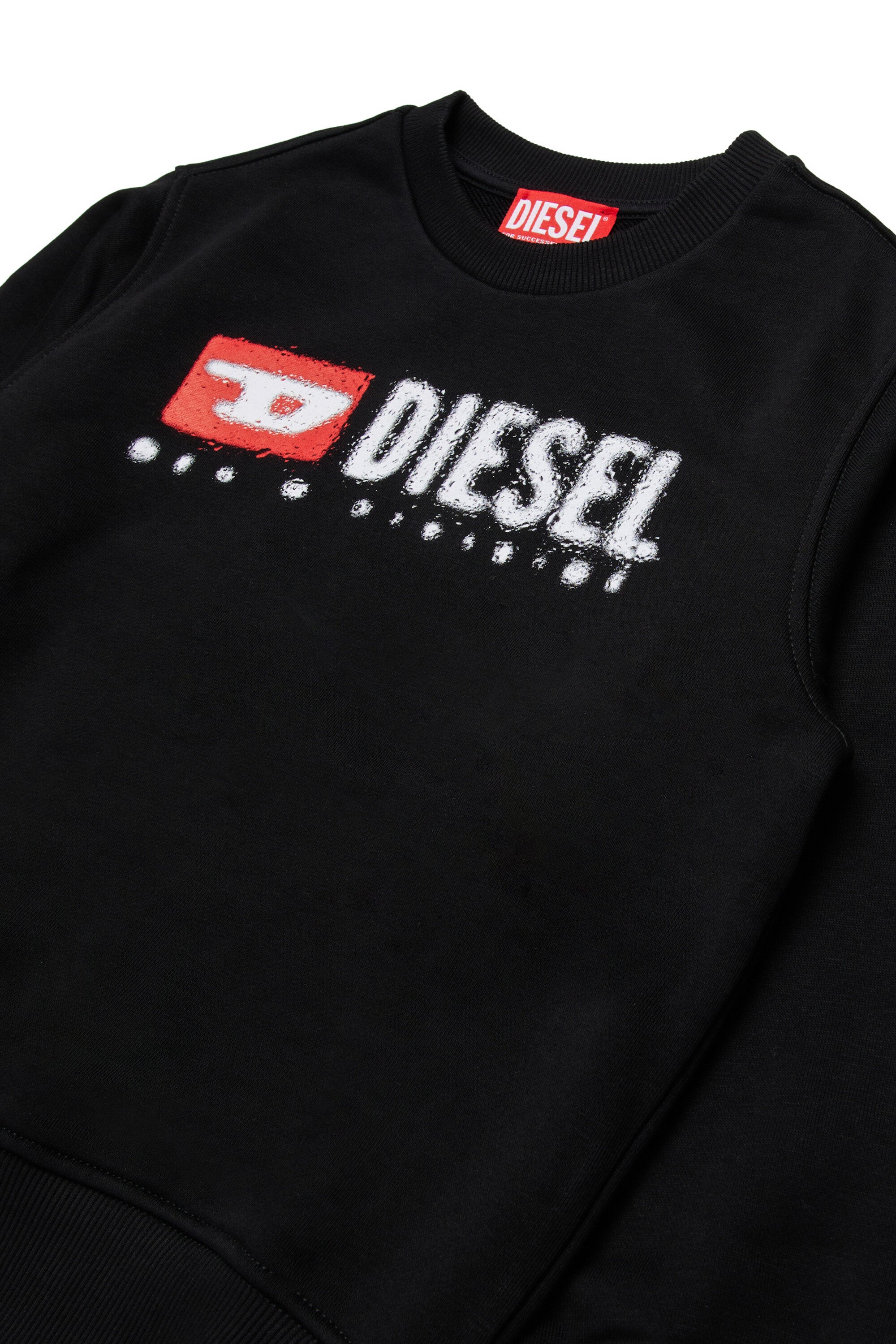 Diesel デニム ロゴ クルーネック スウェットシャツ