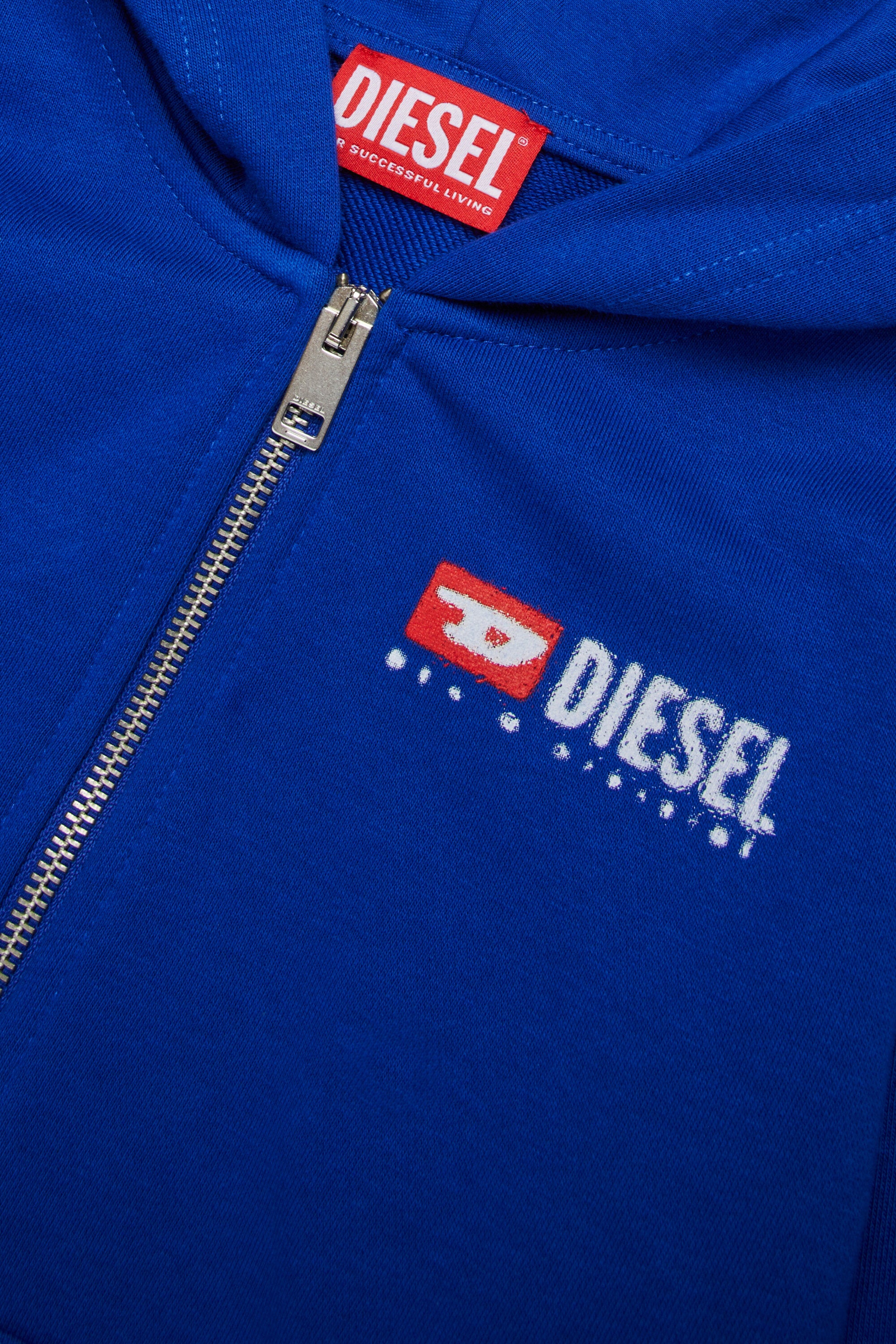 ジッパー付きフード付きスウェットシャツ（Diesel Denimロゴ入り