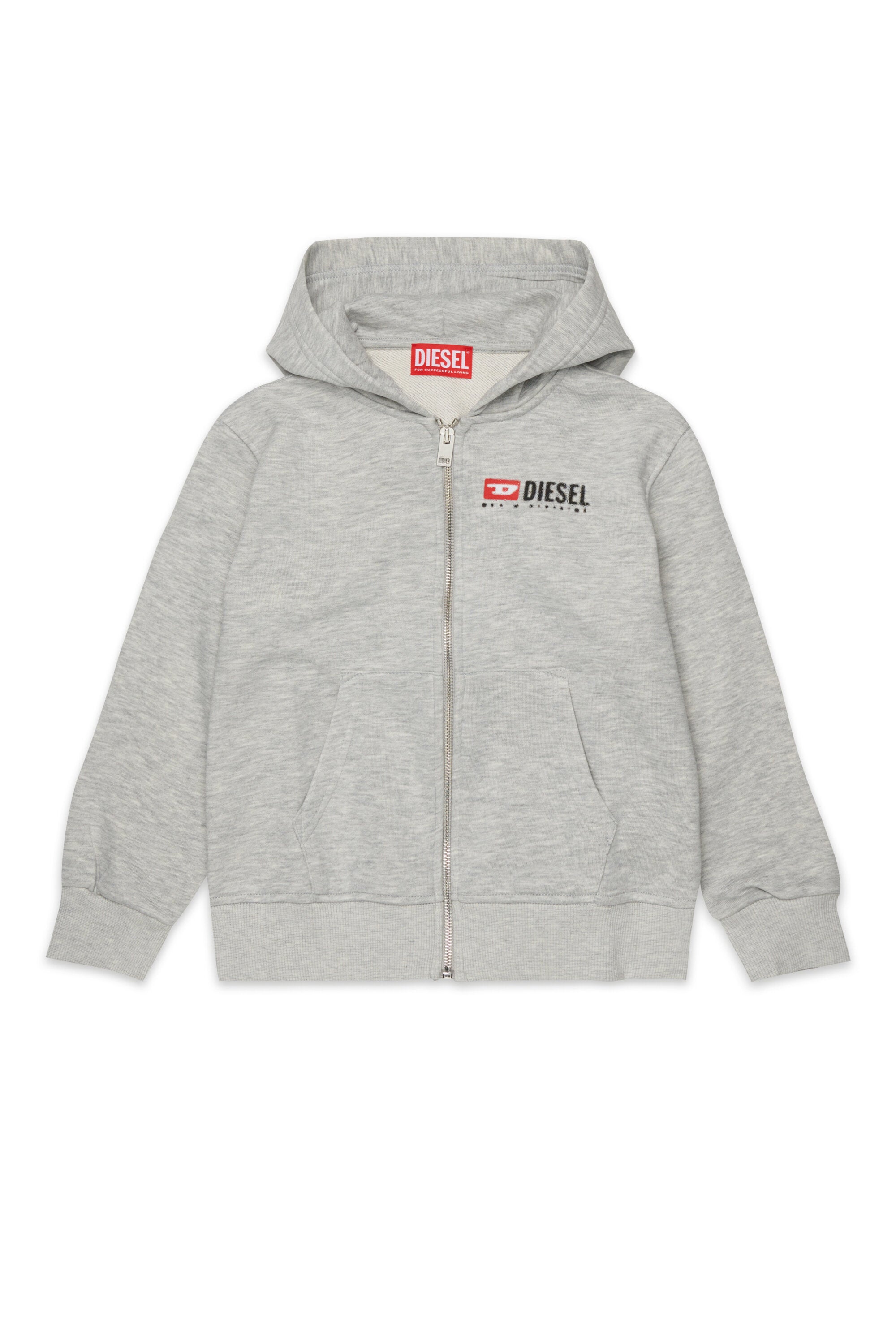 ジッパー付きフード付きスウェットシャツ（Diesel Denimロゴ入り