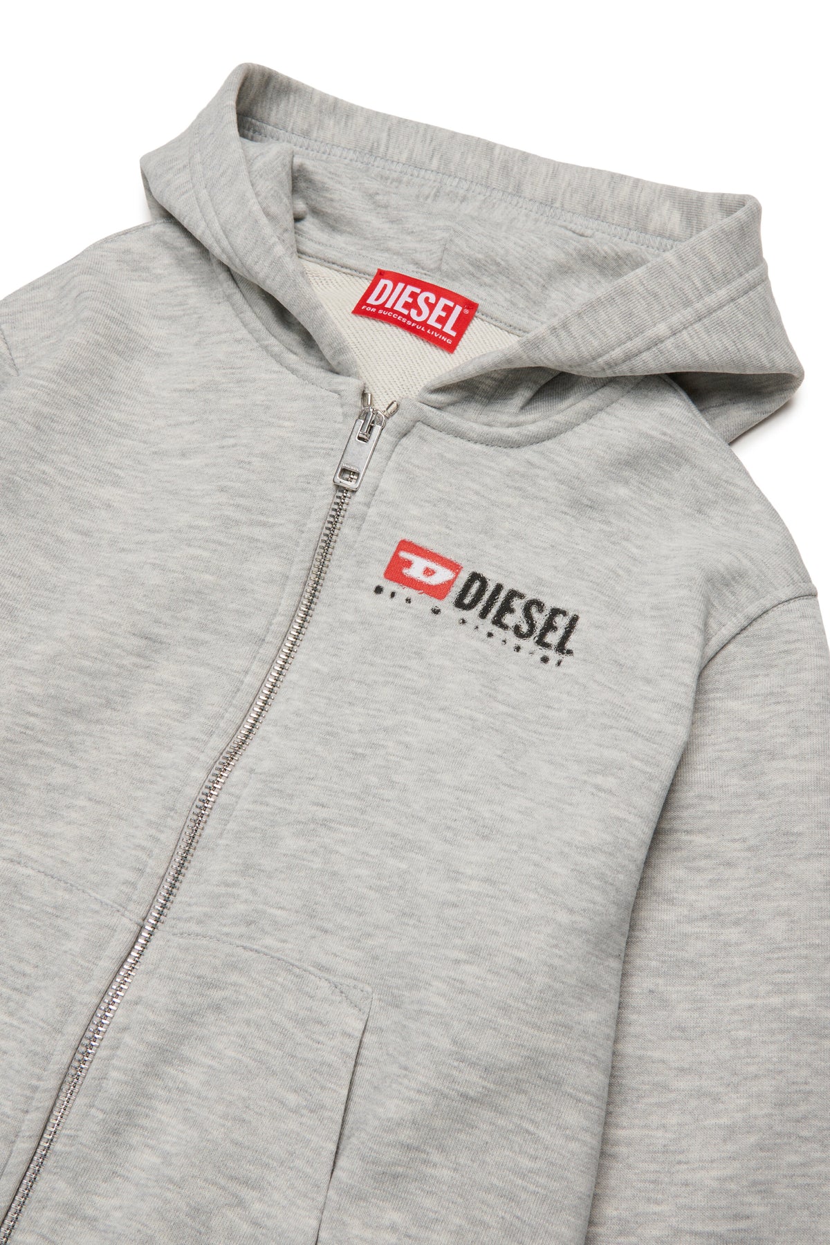 ジッパー付きフード付きスウェットシャツ（Diesel Denimロゴ入り