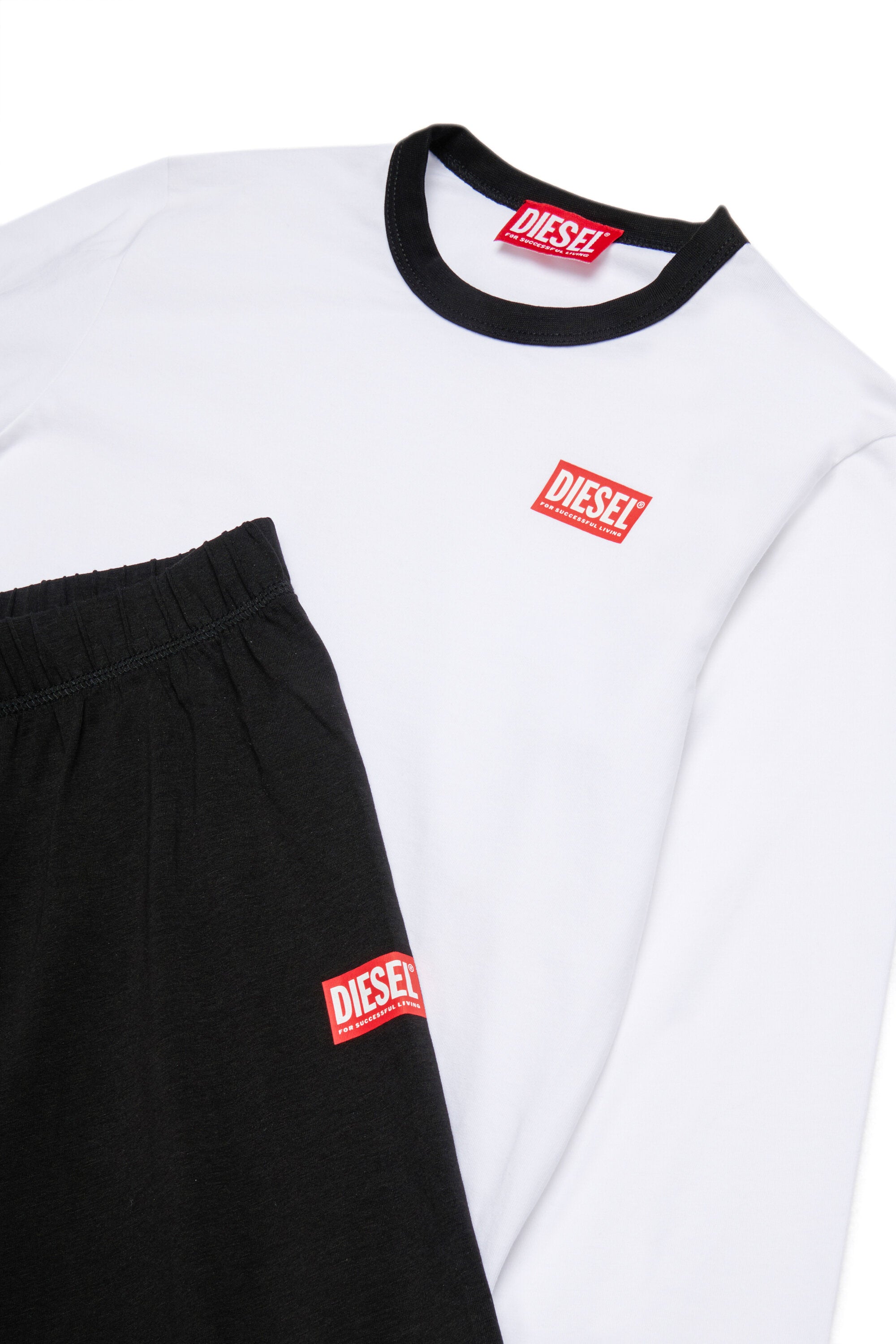 Stretch jersey pajamas branded with logo