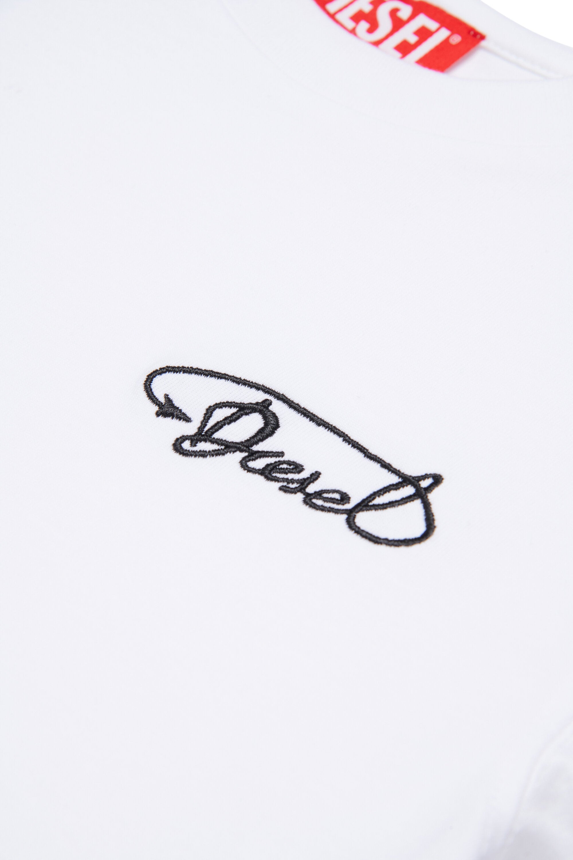 筆記体Dieselロゴ入りジャージー素材Tシャツ