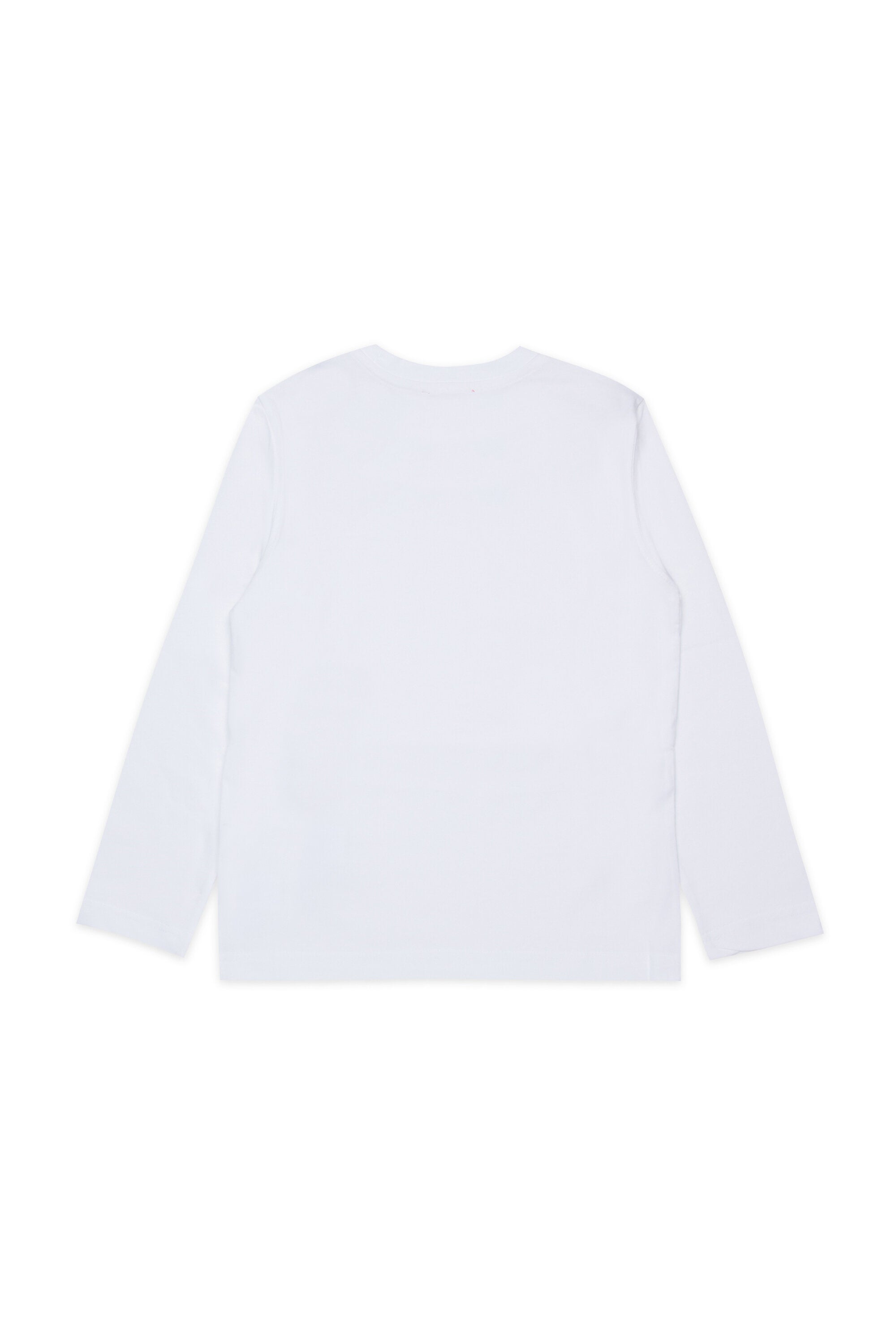 Dieselロゴ入り長袖ジャージー素材Tシャツ