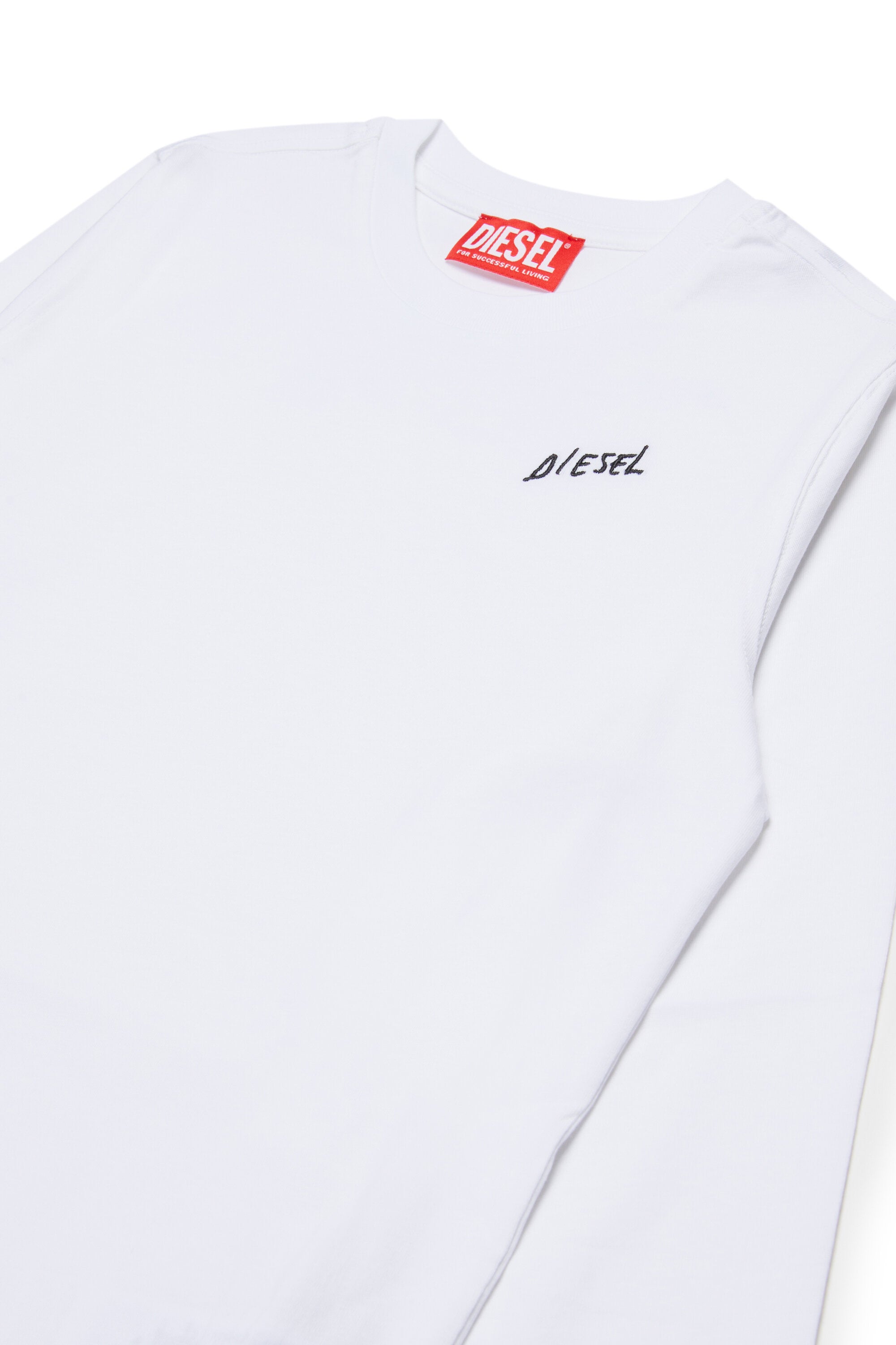 Dieselロゴ入り長袖ジャージー素材Tシャツ