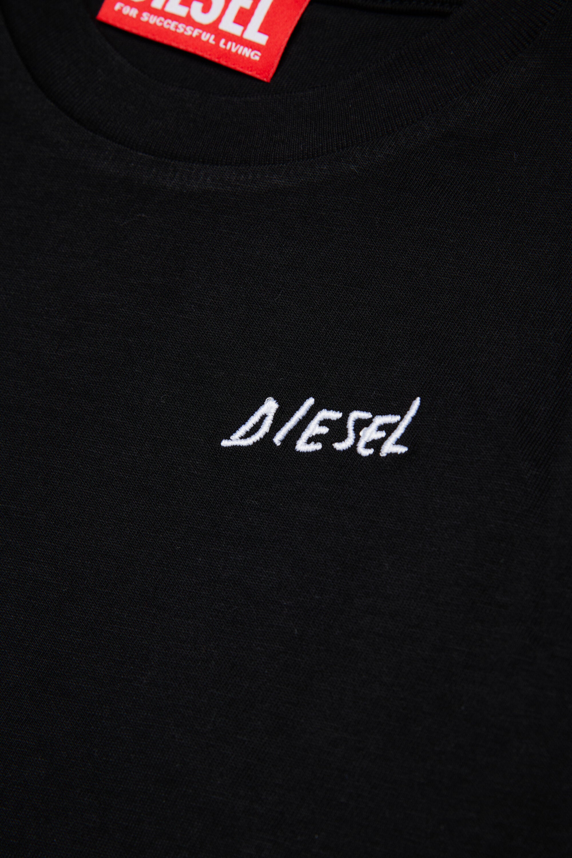 Dieselロゴ入り長袖ジャージー素材Tシャツ