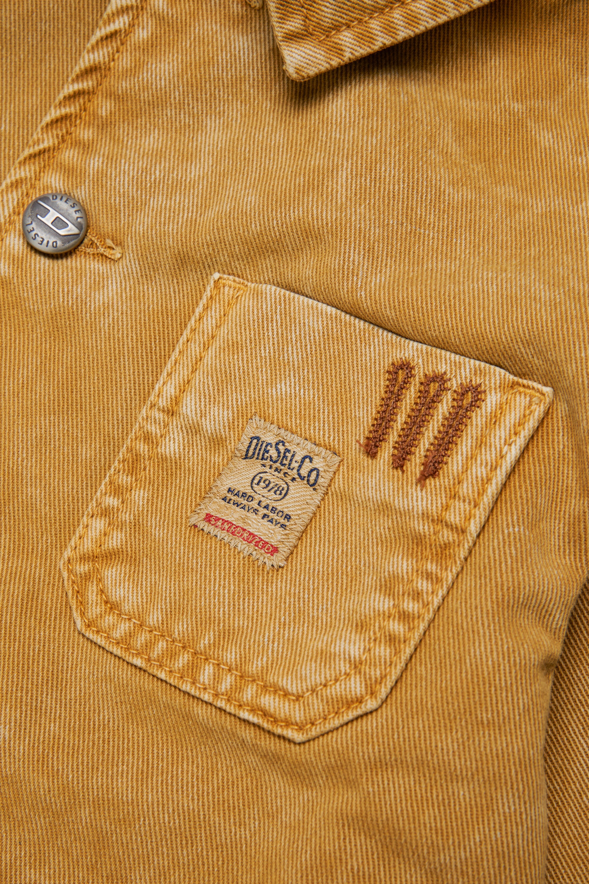 Denim jacket with printed logo