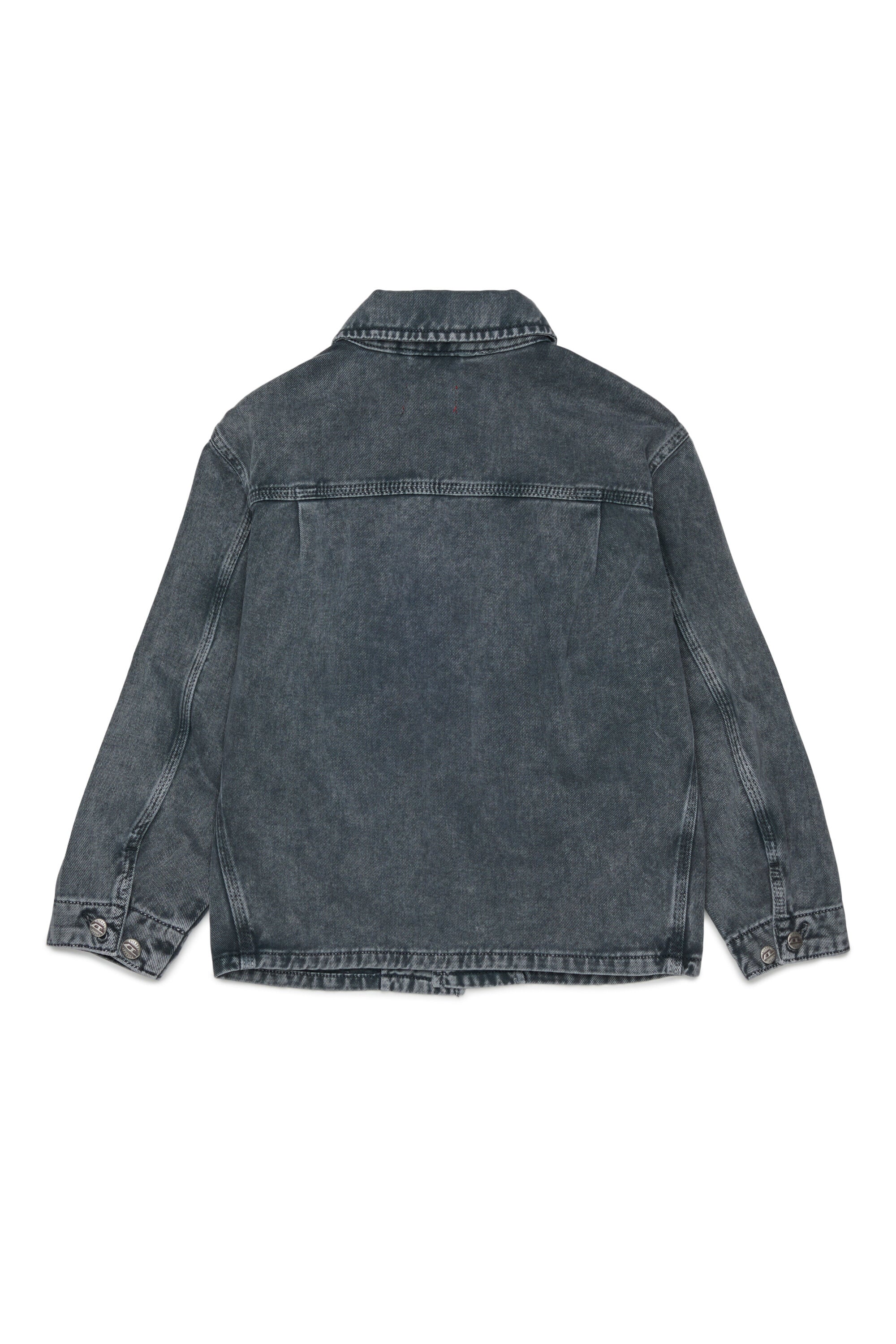 Denim jacket with printed logo