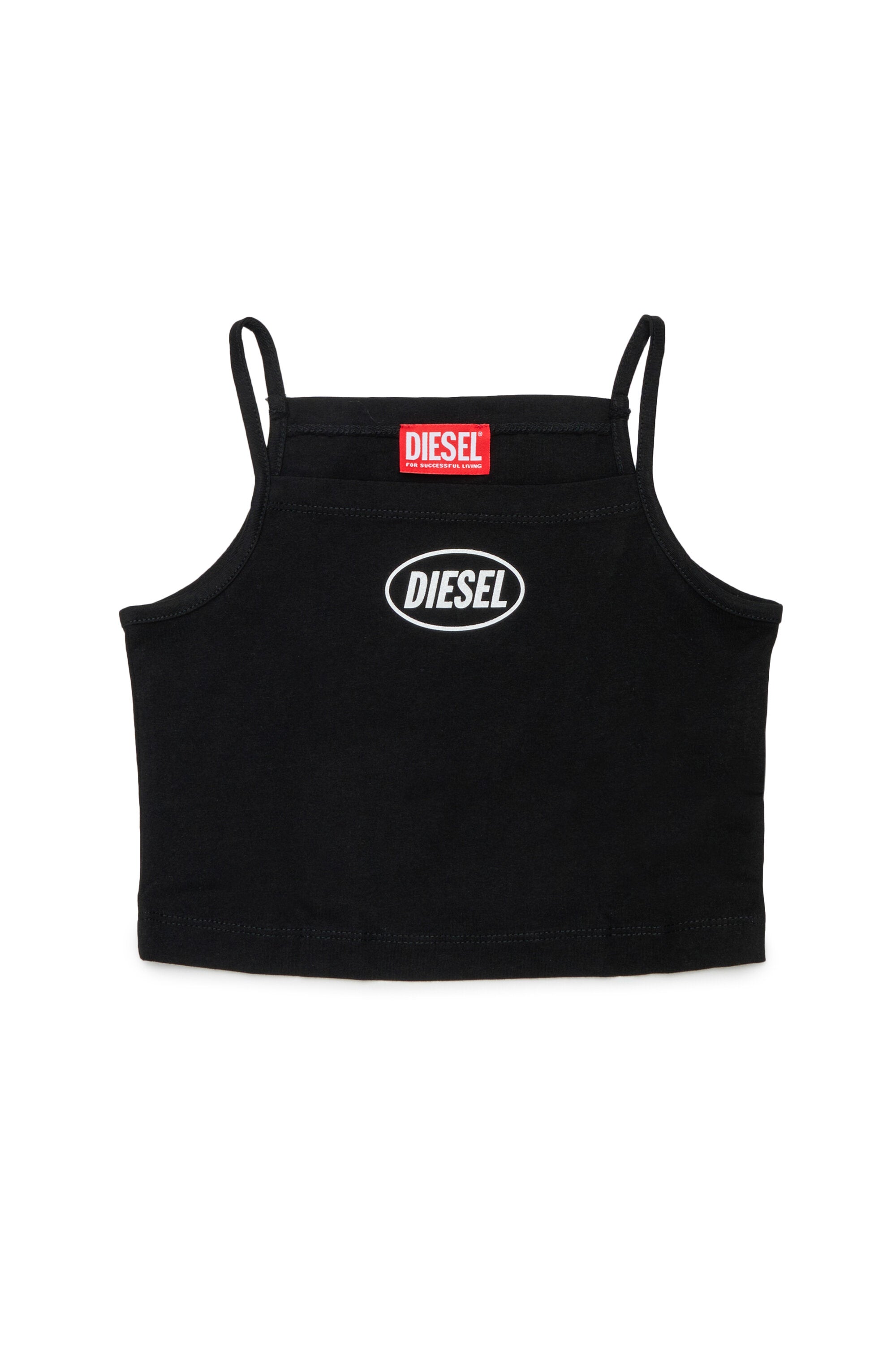 Sleeveless T-shirt with logo