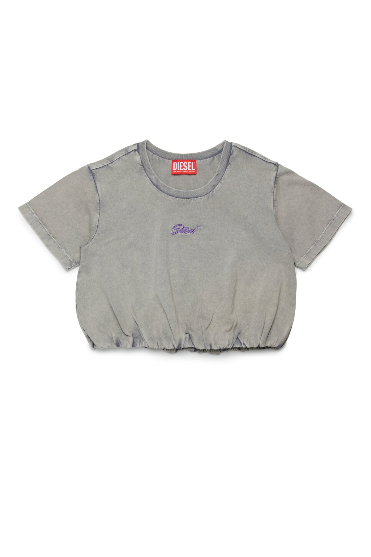 ロゴ刺繍入りクロップドTシャツ