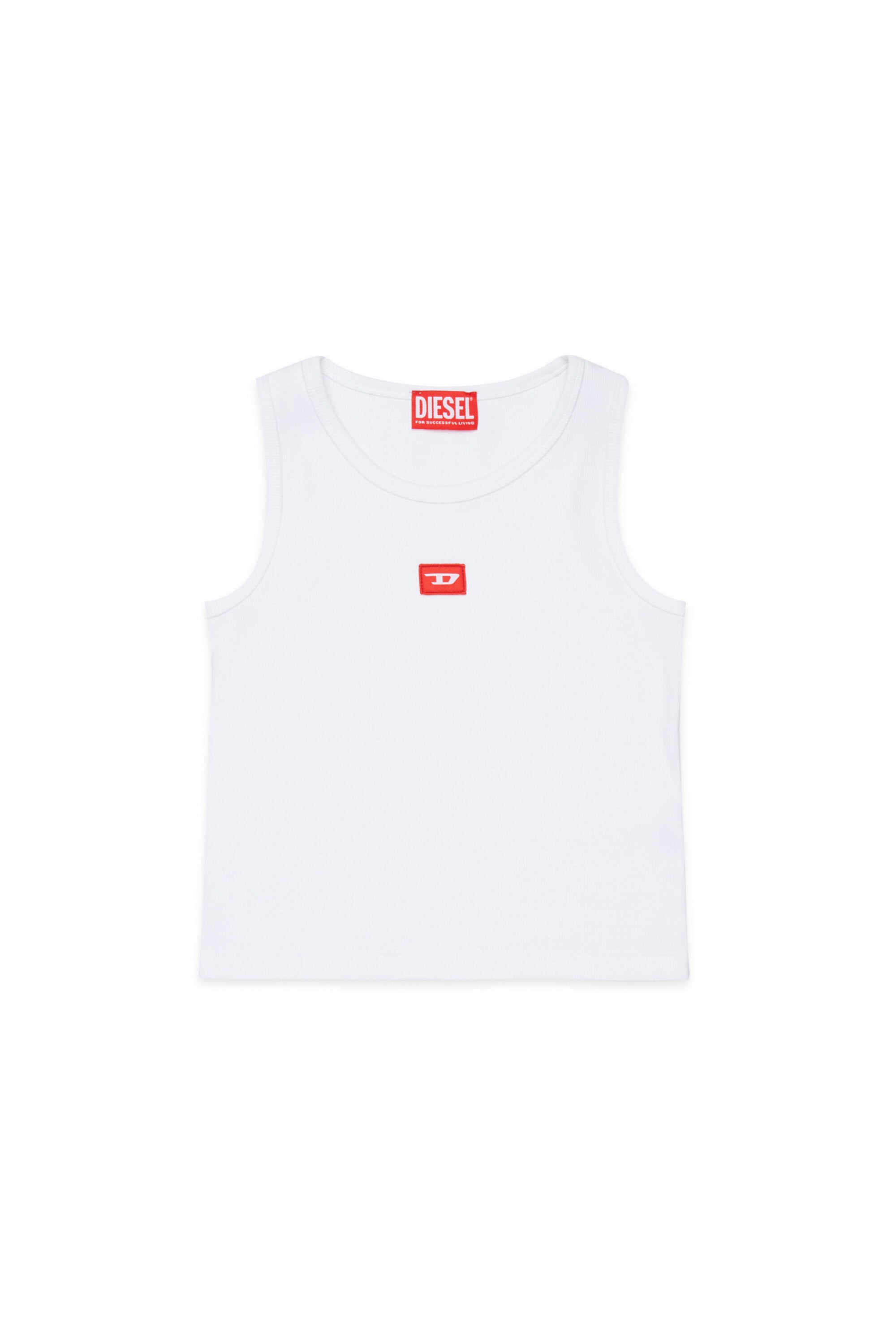 Sleeveless T-shirt with logo