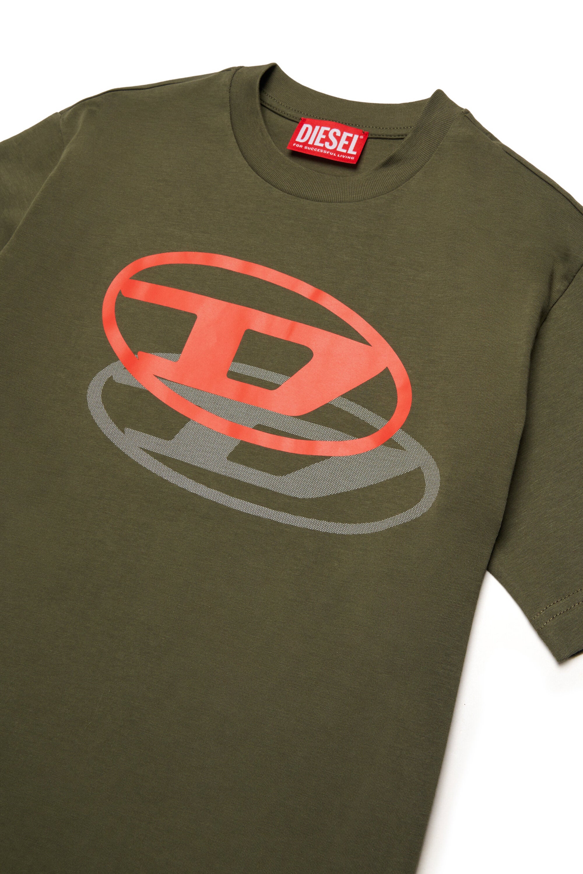 オーバルDロゴプリントTシャツ