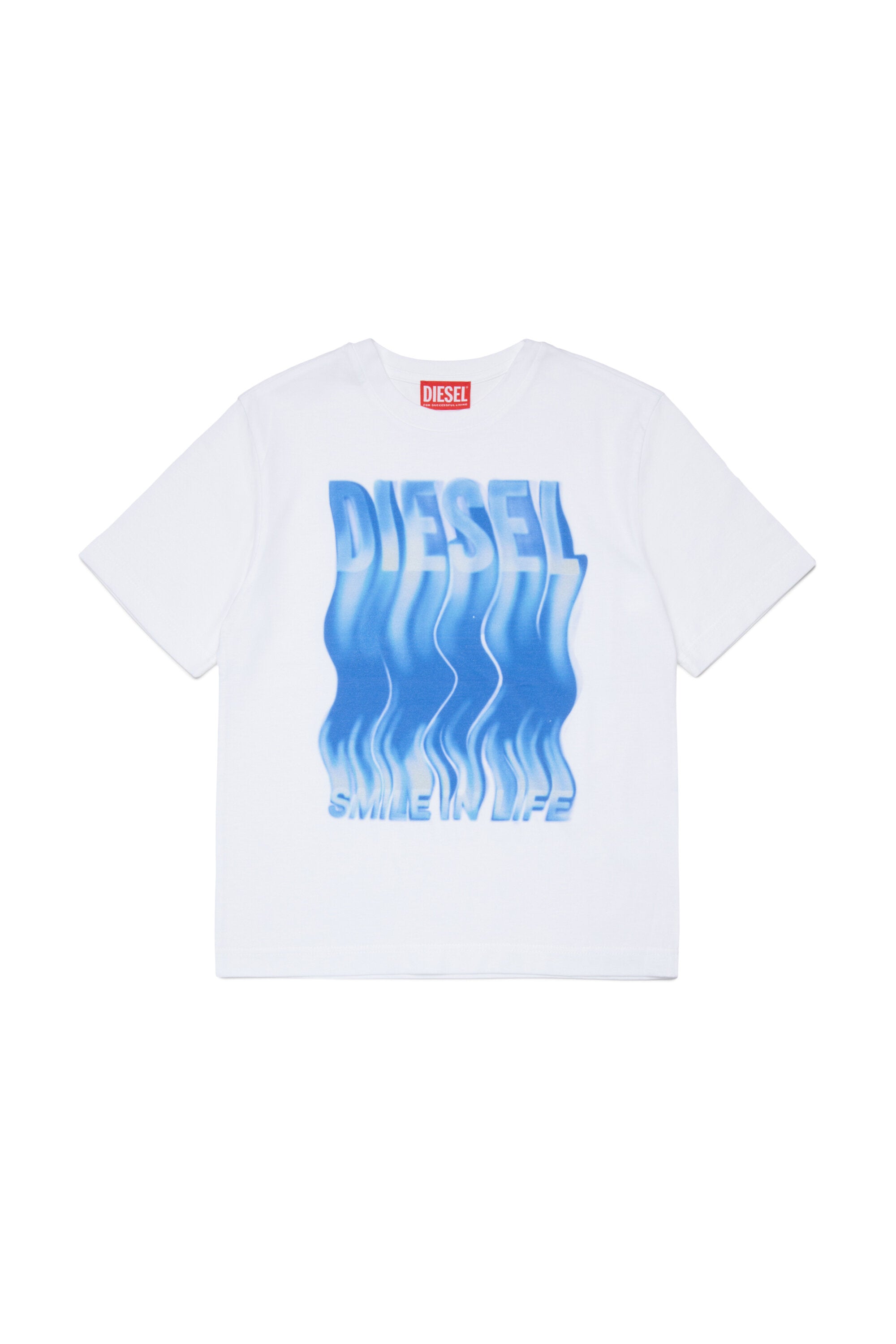 波状ロゴ入りTシャツ