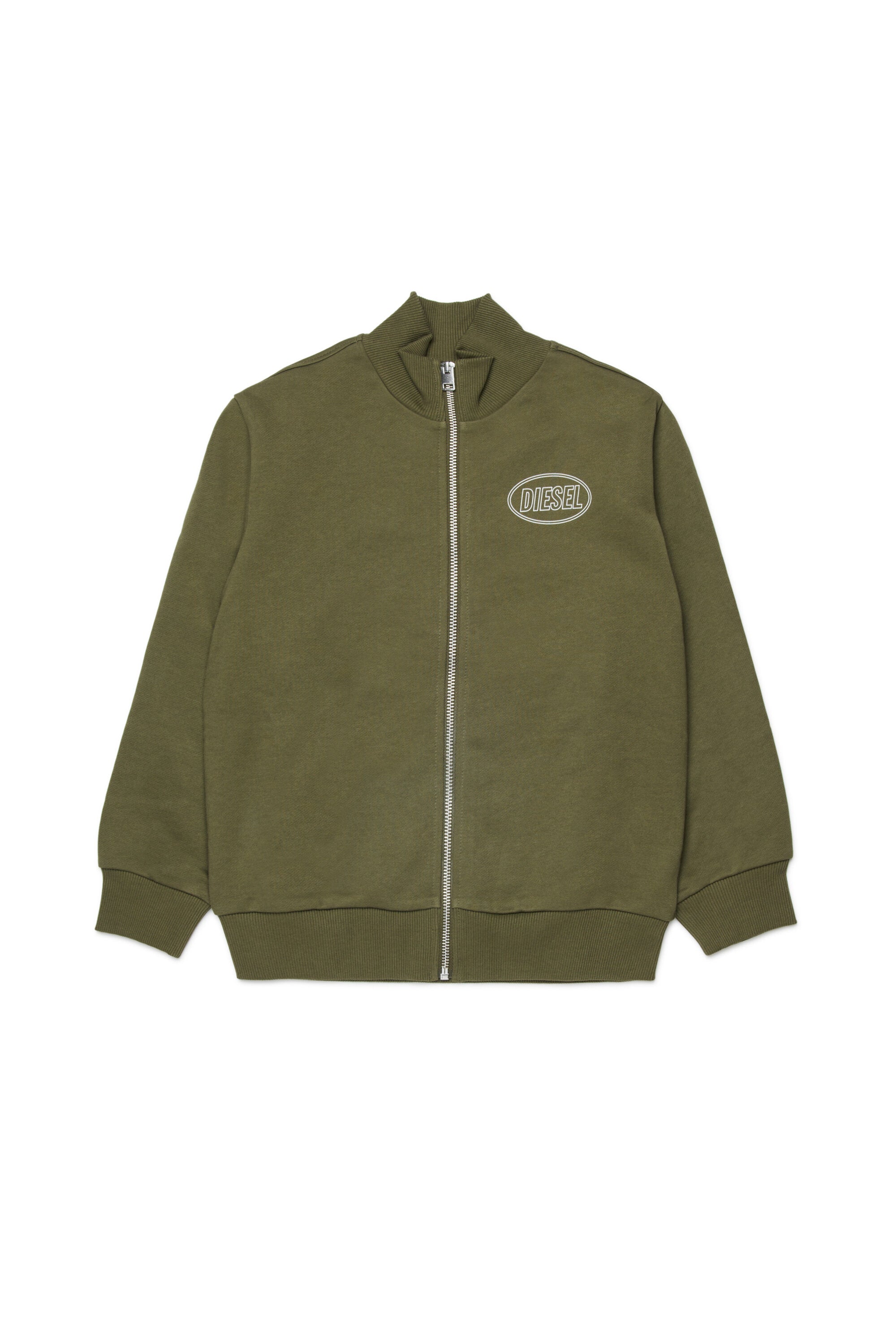 ロゴ入りフルジップスウェット