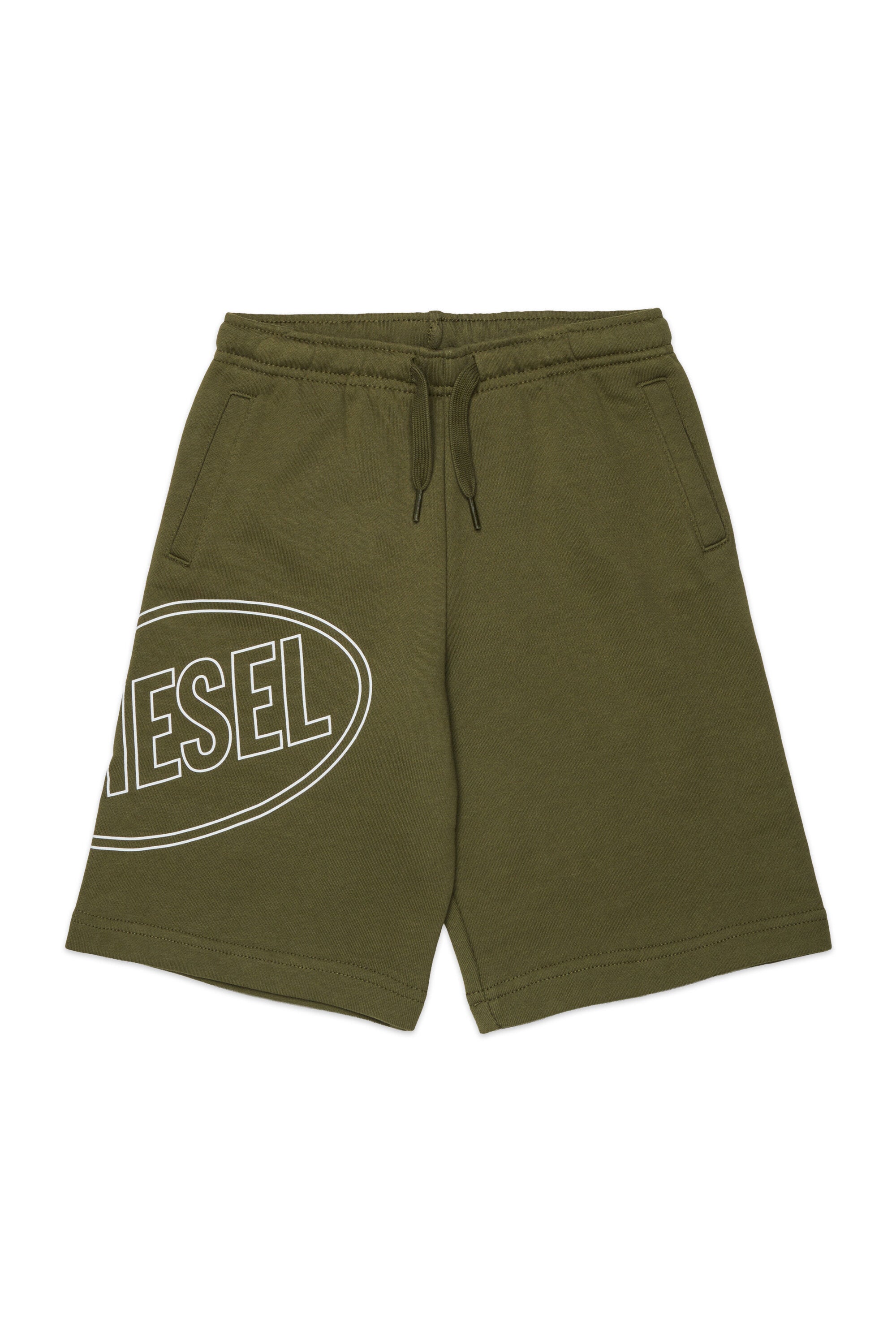 Fleece shorts with logo