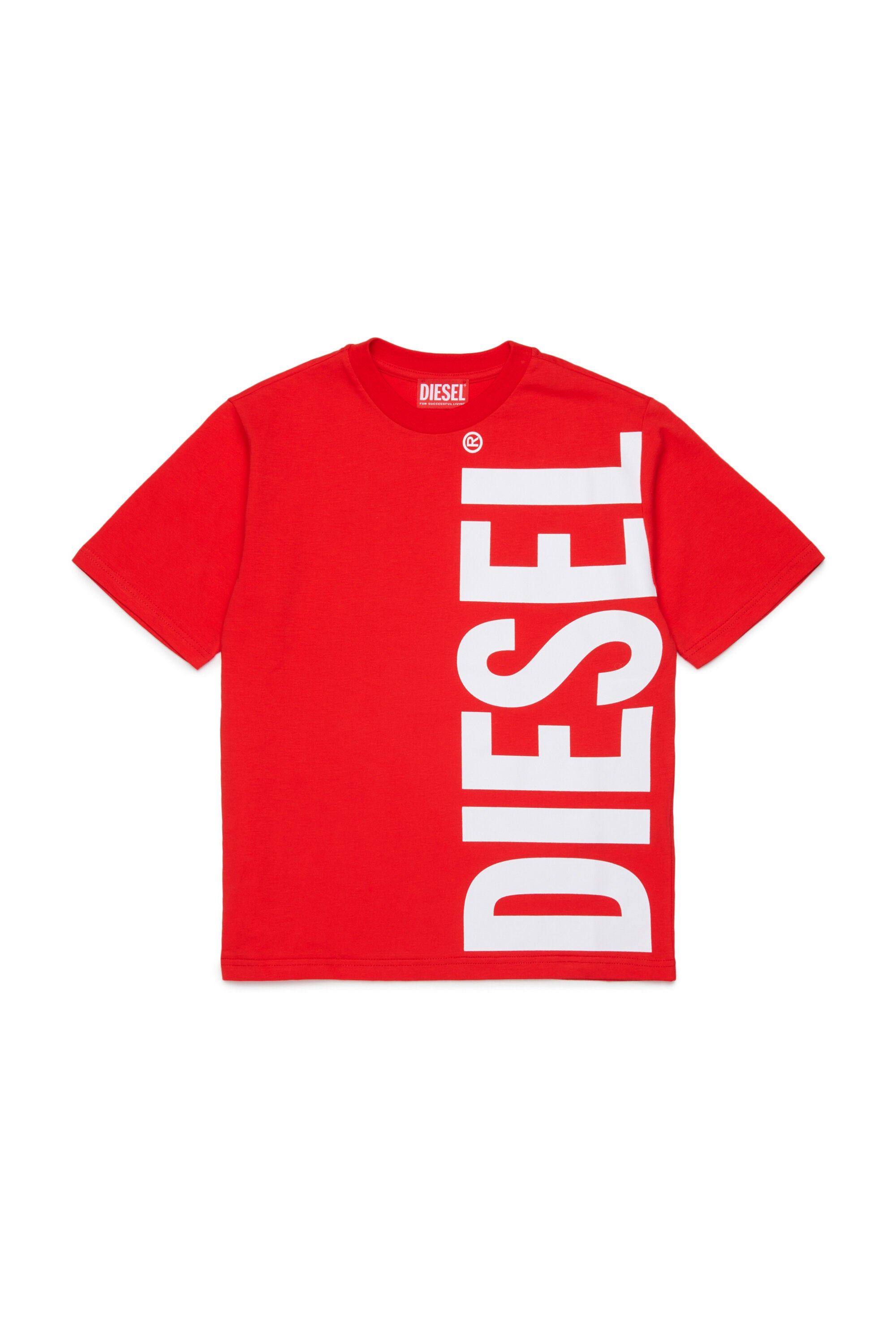 縦型ロゴ入りTシャツ