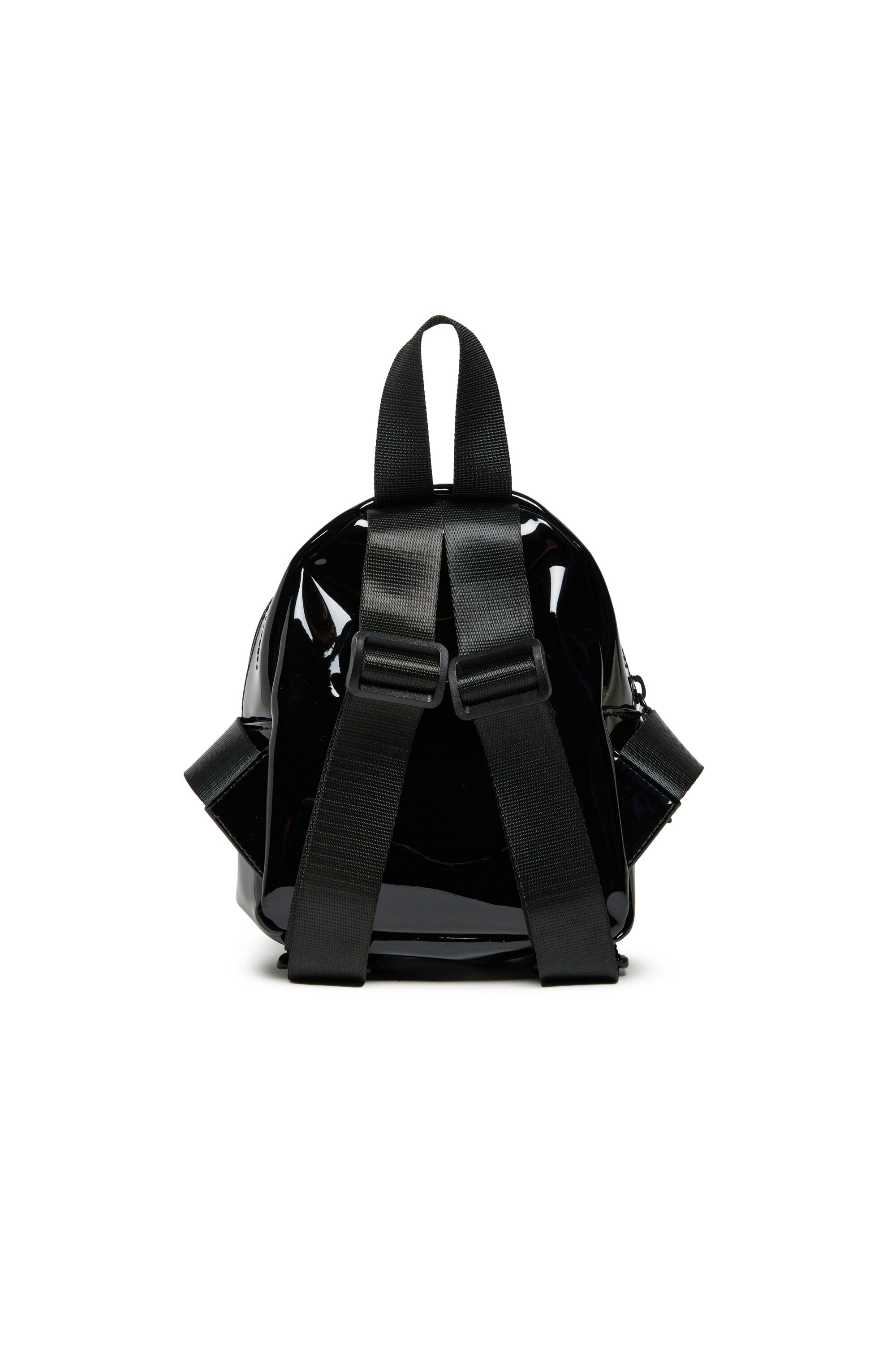 Compact backpack with embossed logo