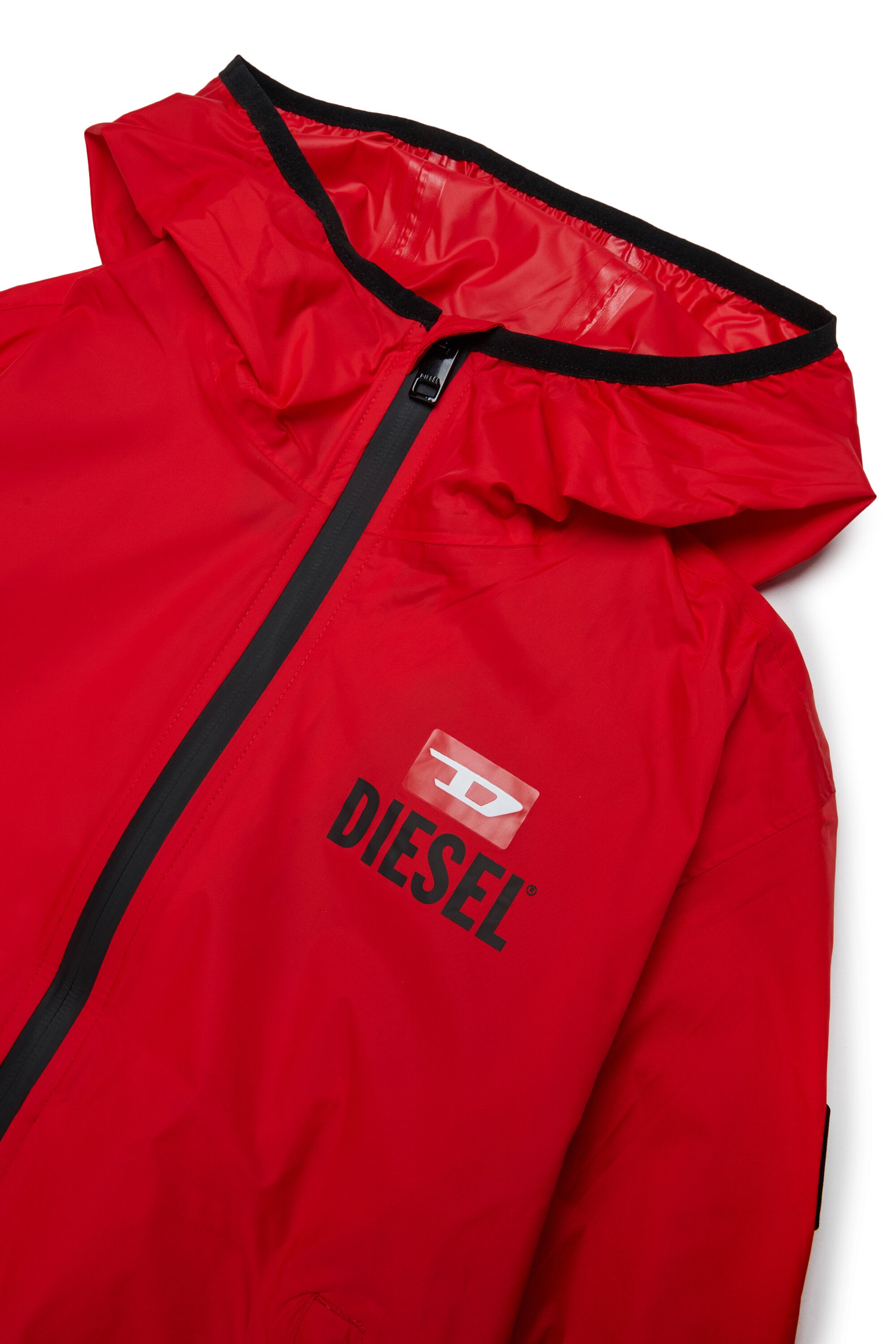 Windbreaker with printed logo