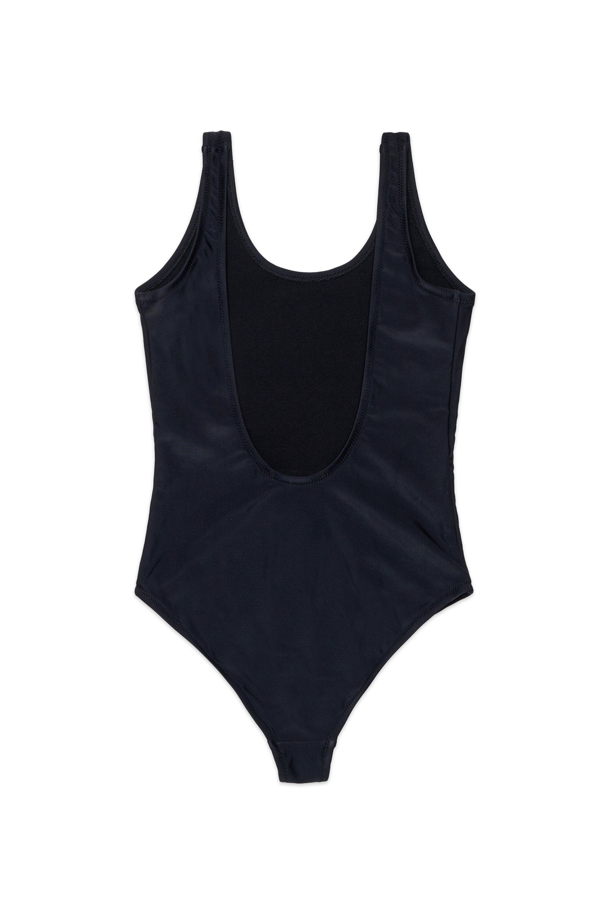 One-piece swimsuit with logo