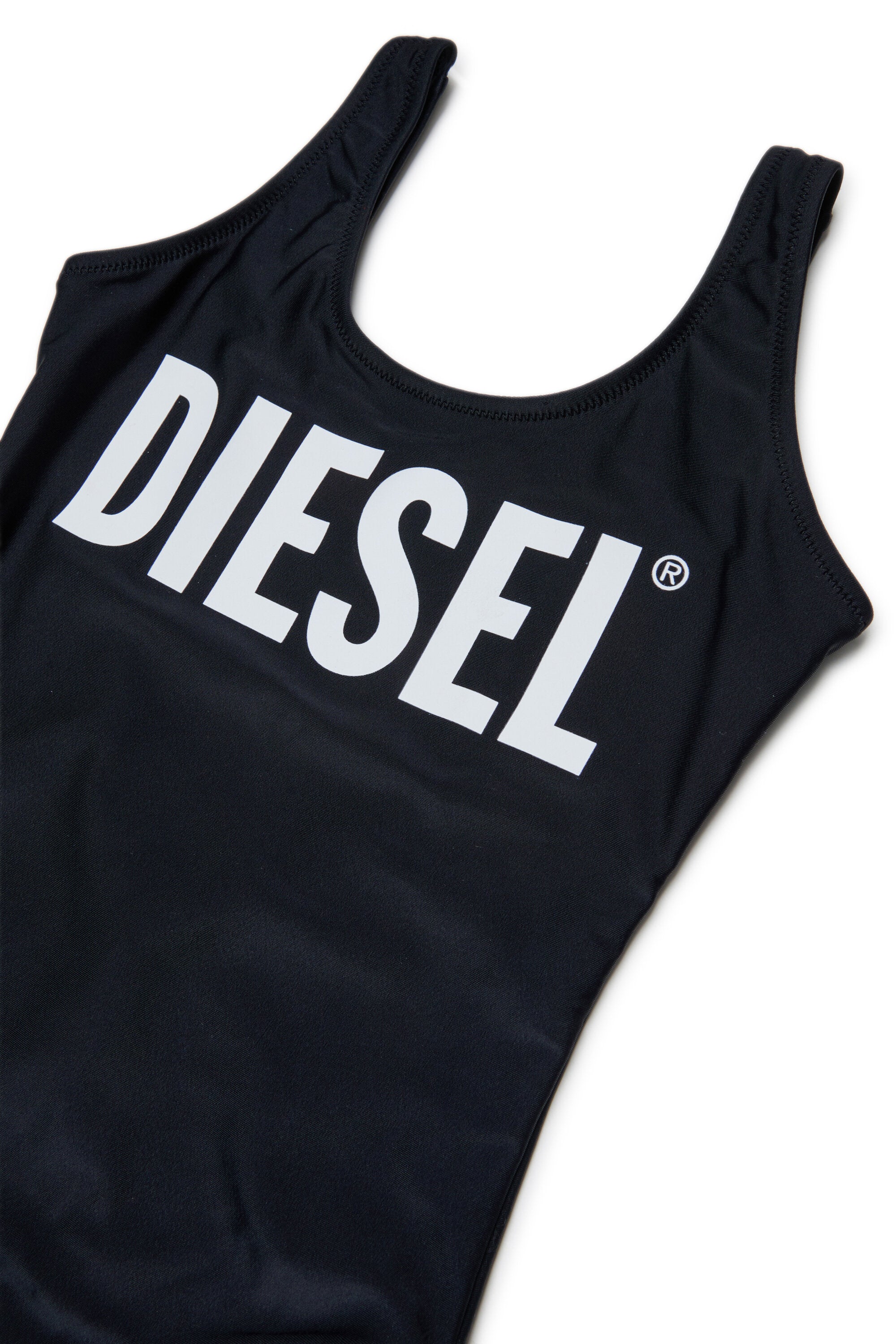 ロゴ入りワンピース水着