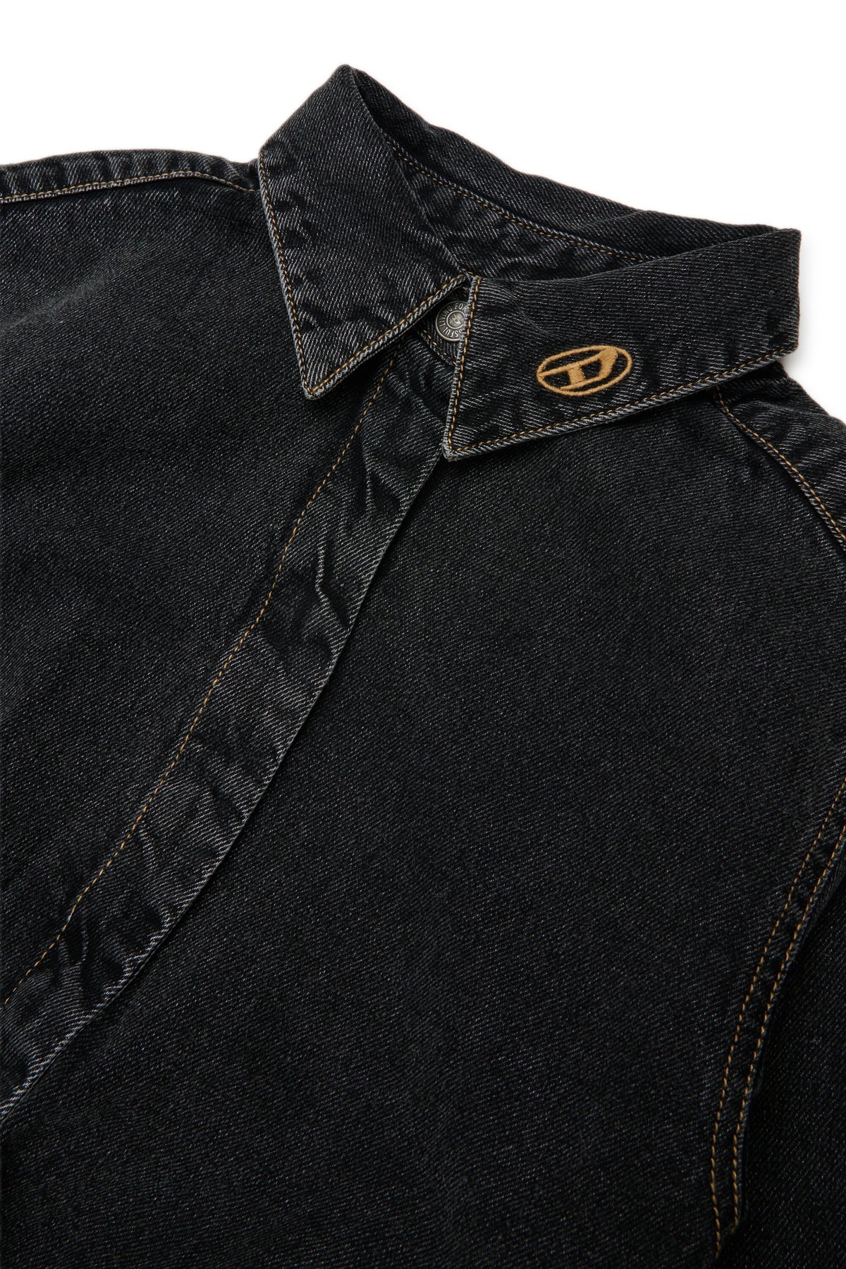 Denim dress with logo