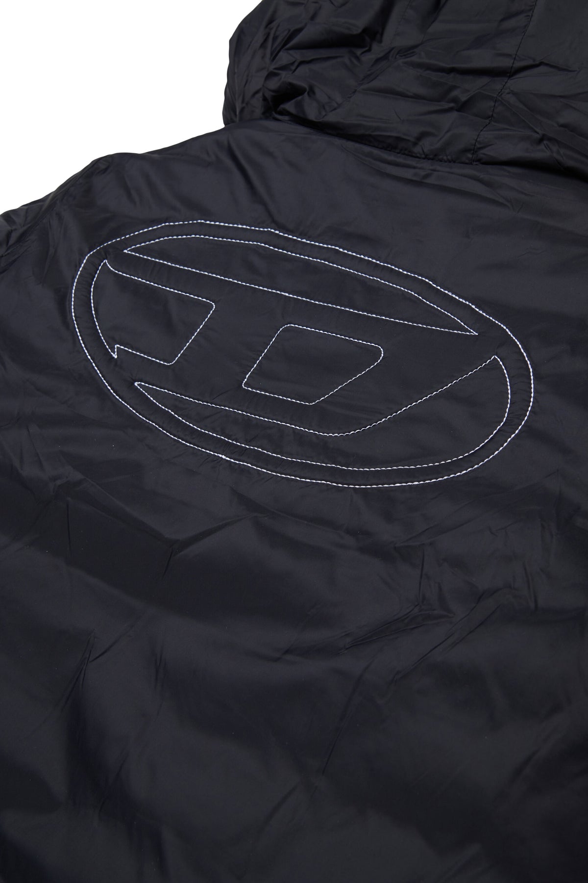 Padded jacket with printed logo