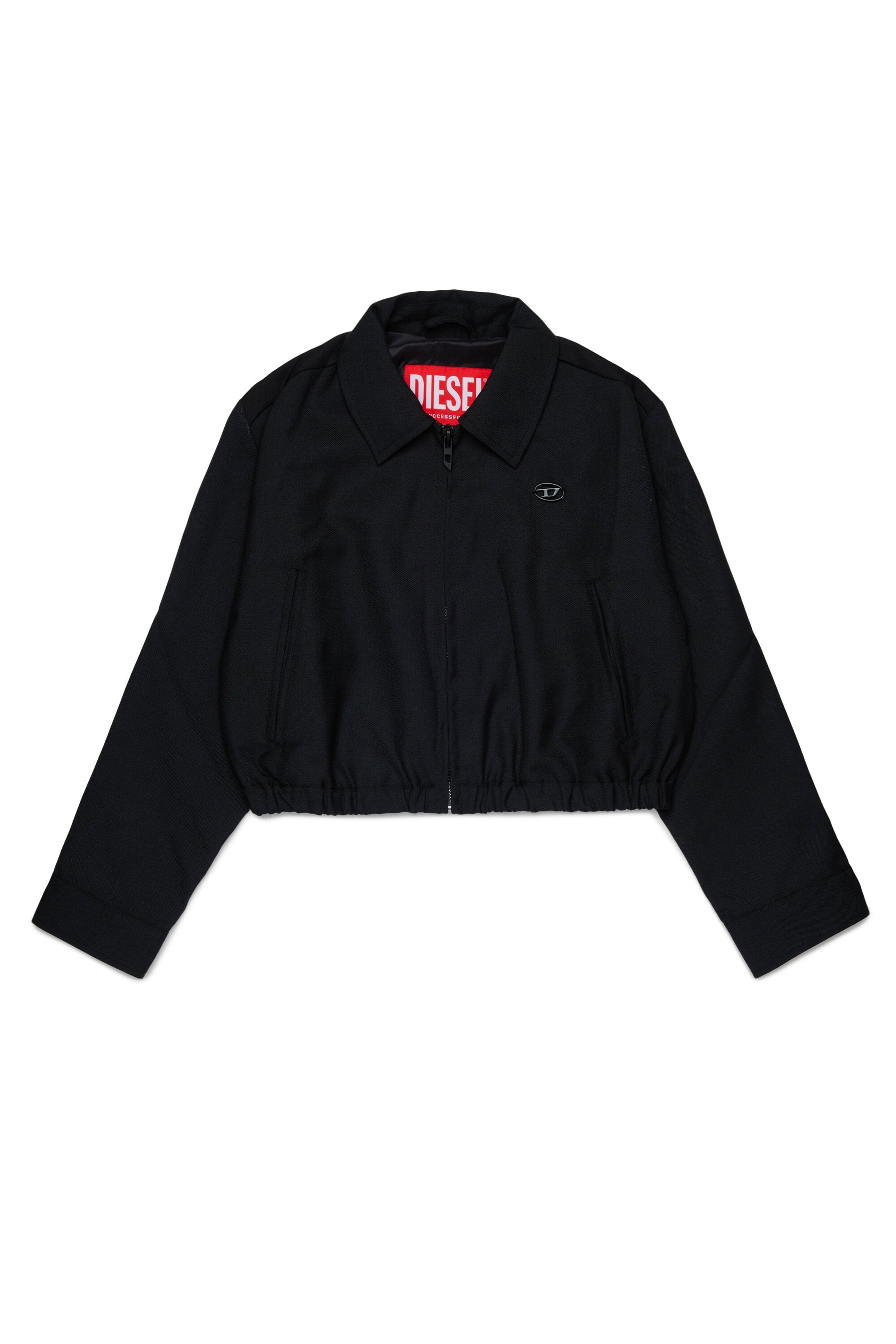 Short jacket with printed logo