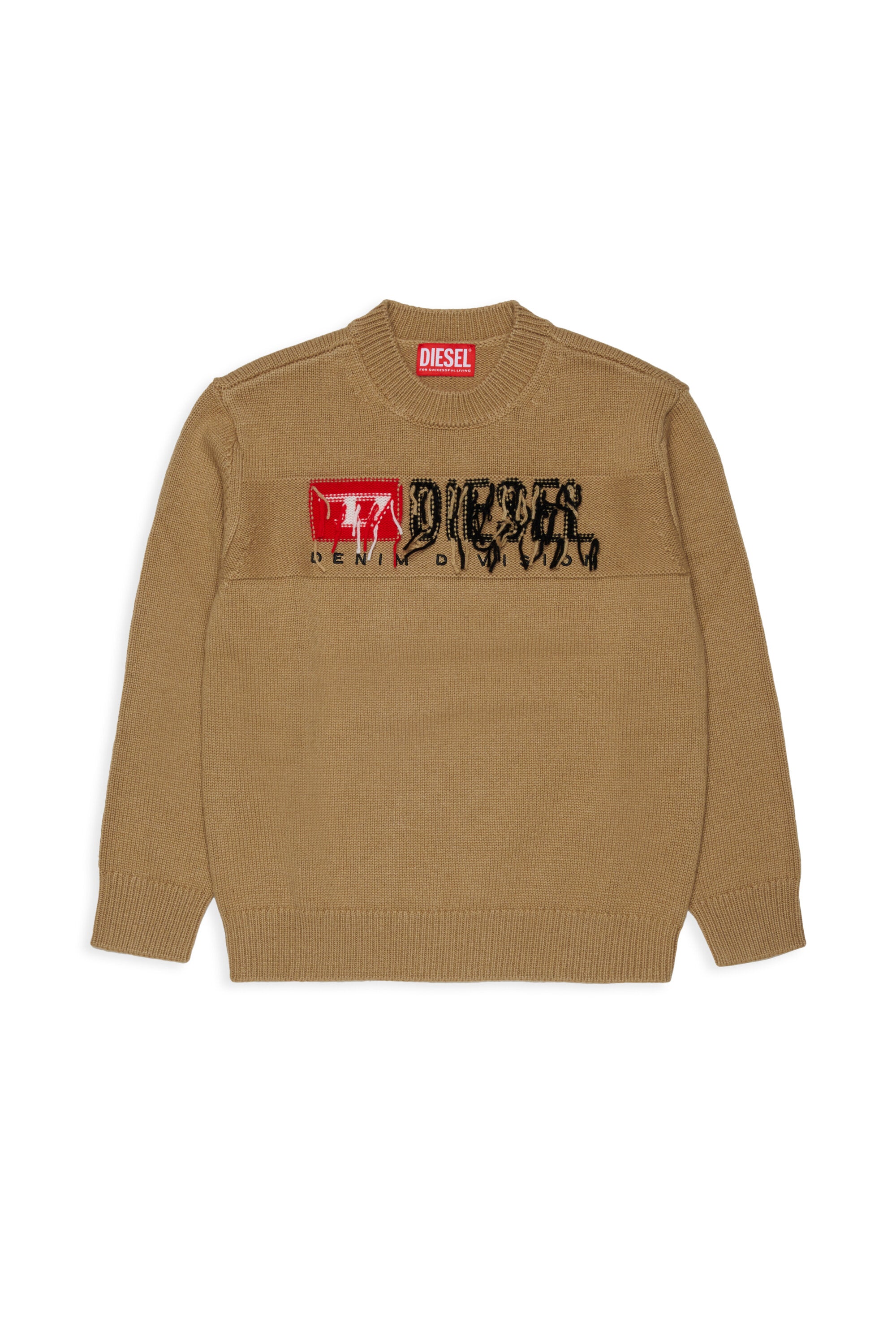 ロゴ入りクルーネックプルオーバー
