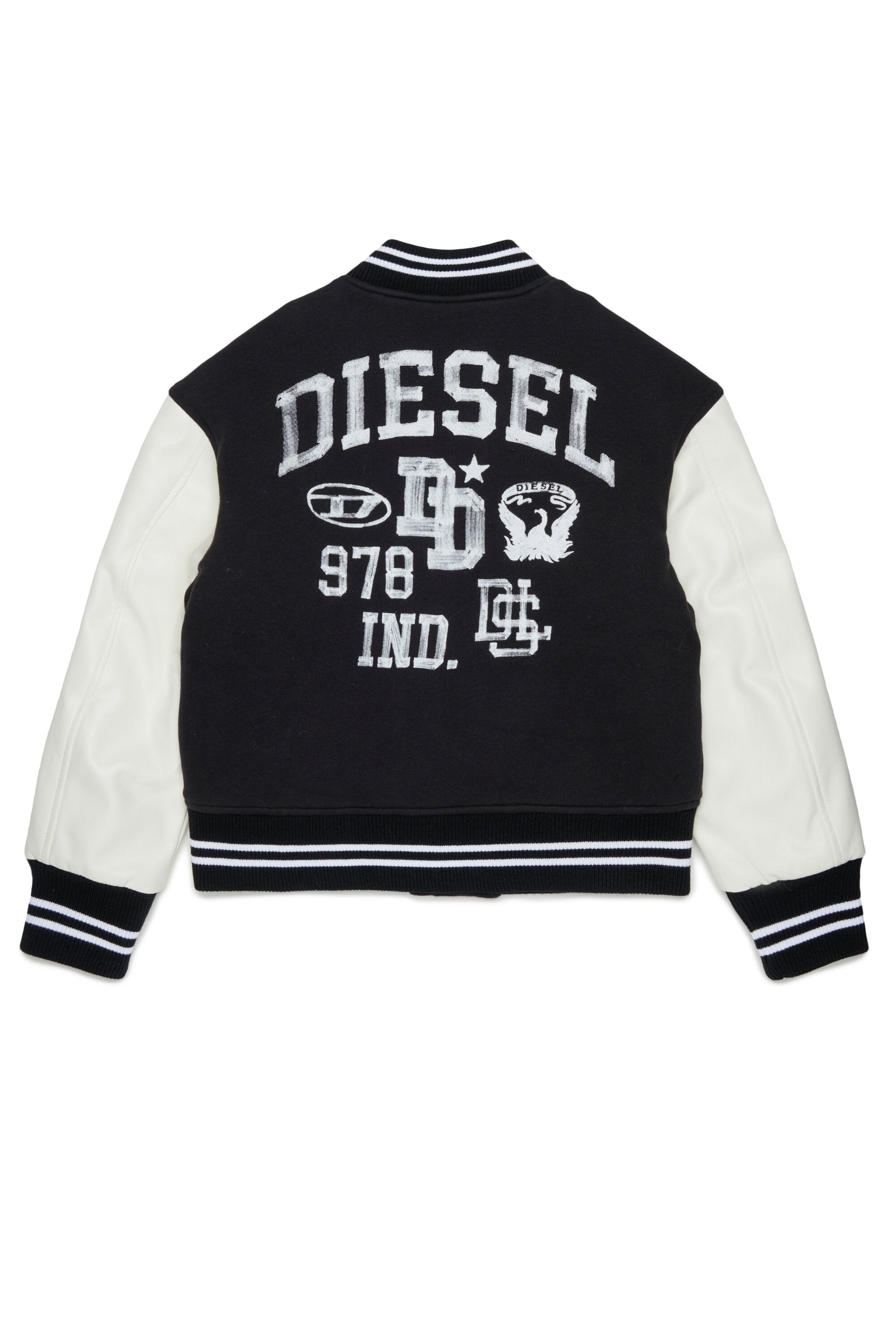 Bomber jacket with printed logo