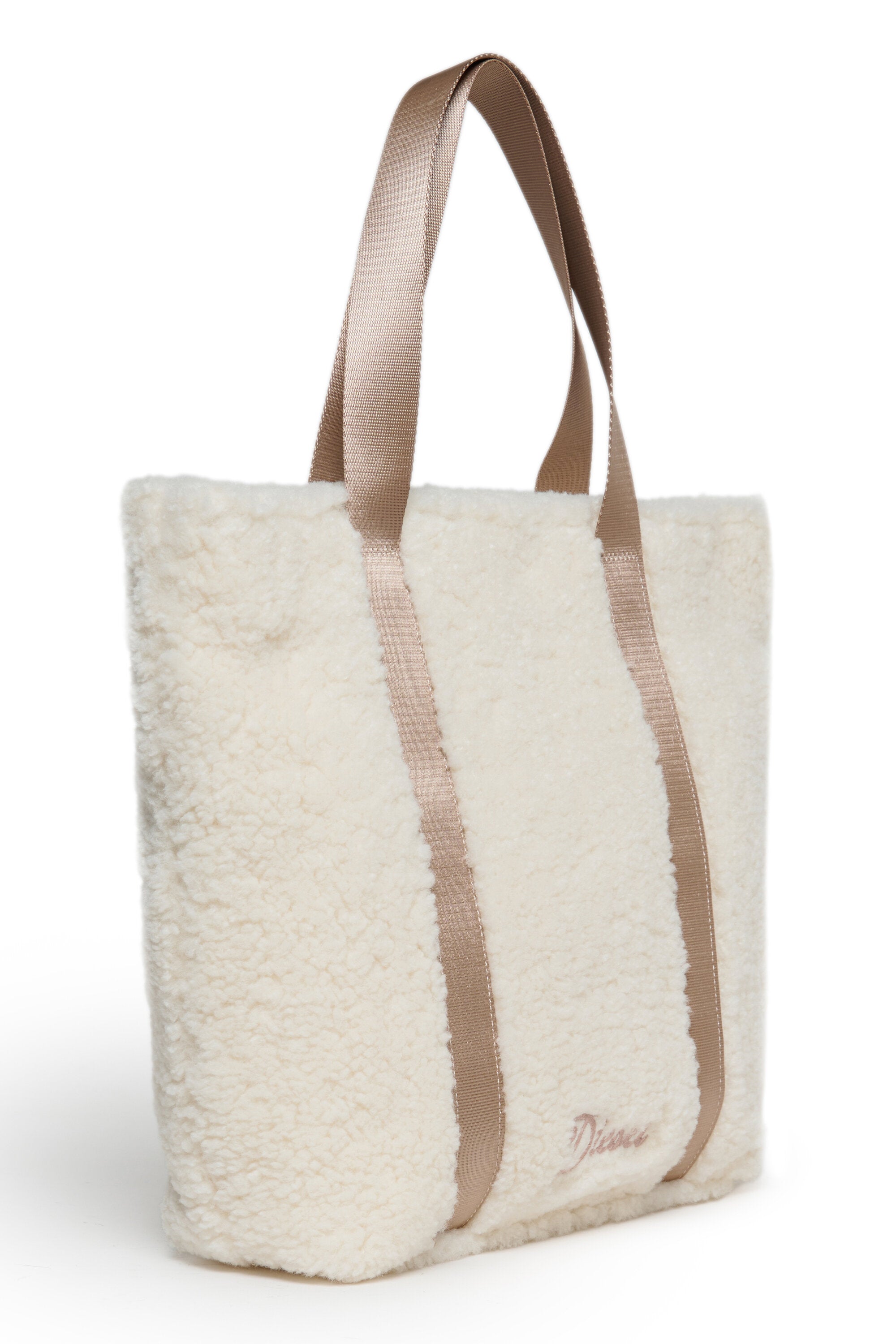 Teddy-effect bag with logo