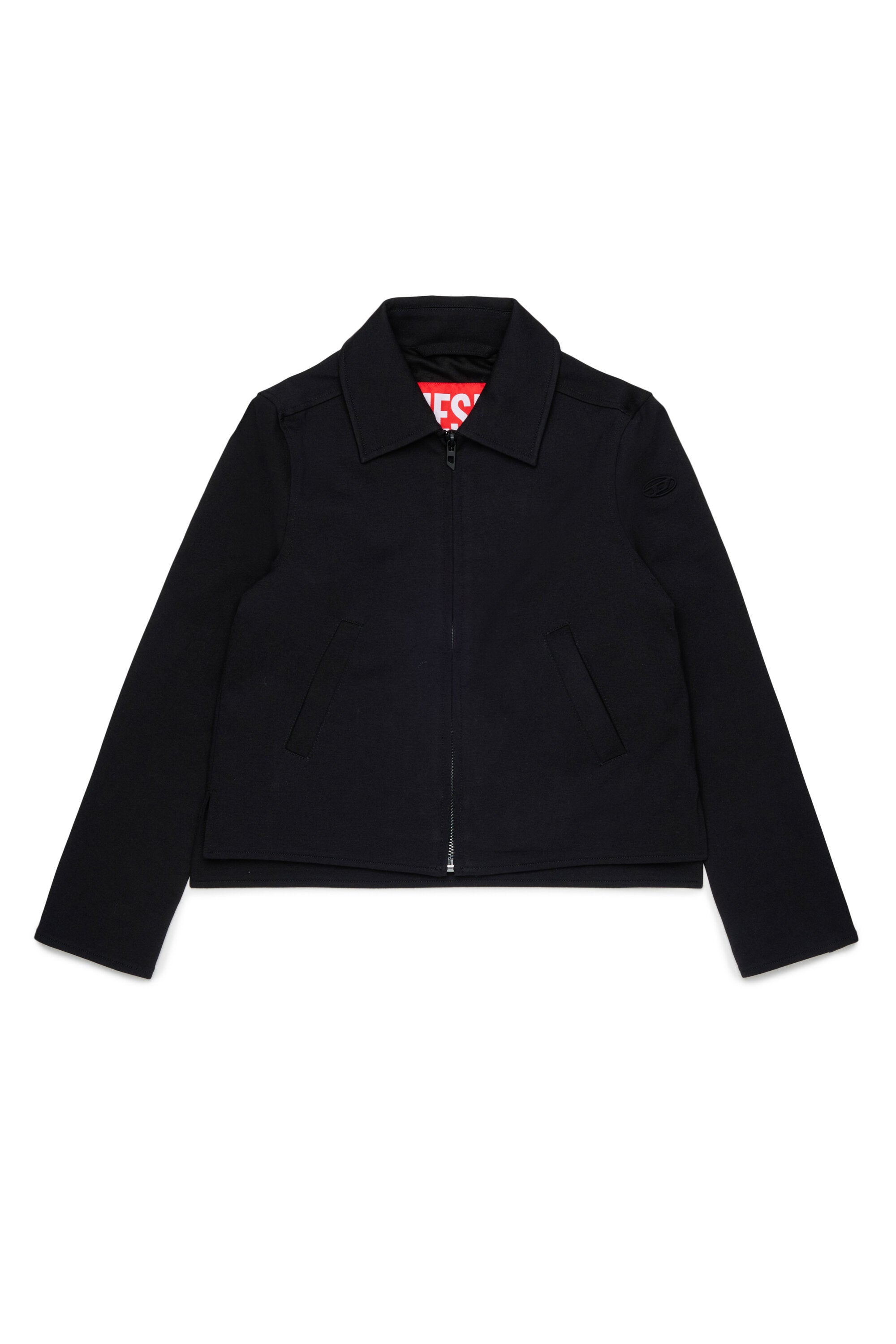 ロゴ入りニットジャケット