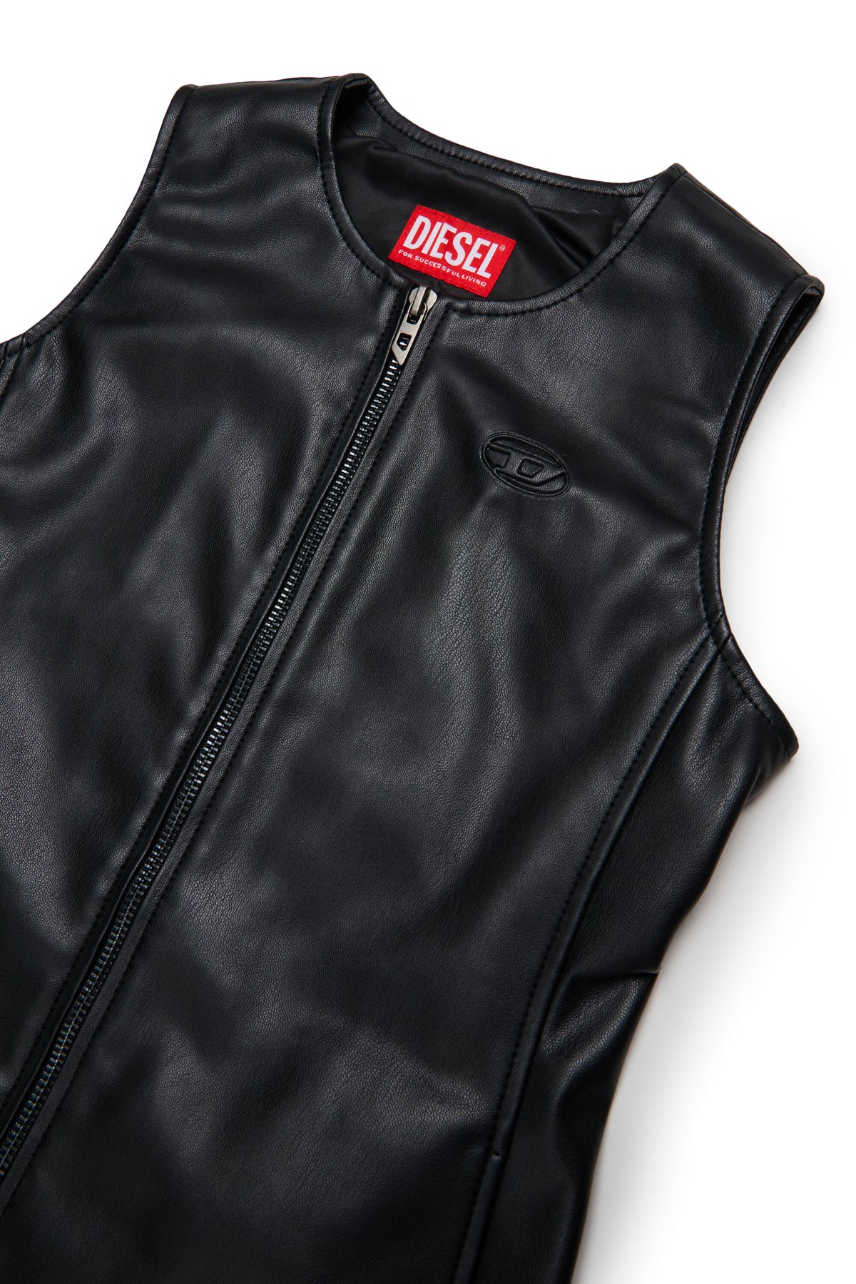 Sleeveless dress with logo
