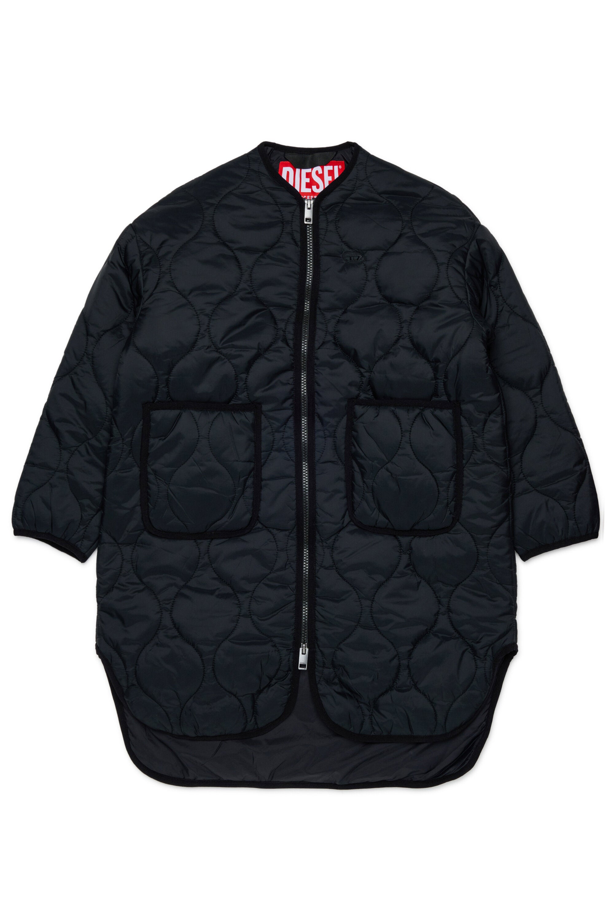 Padded jacket with printed logo