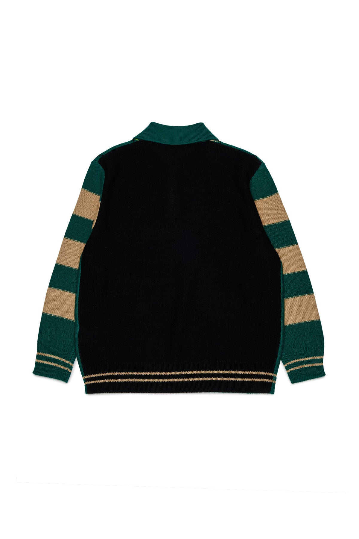 Wool blend polo shirt with logo