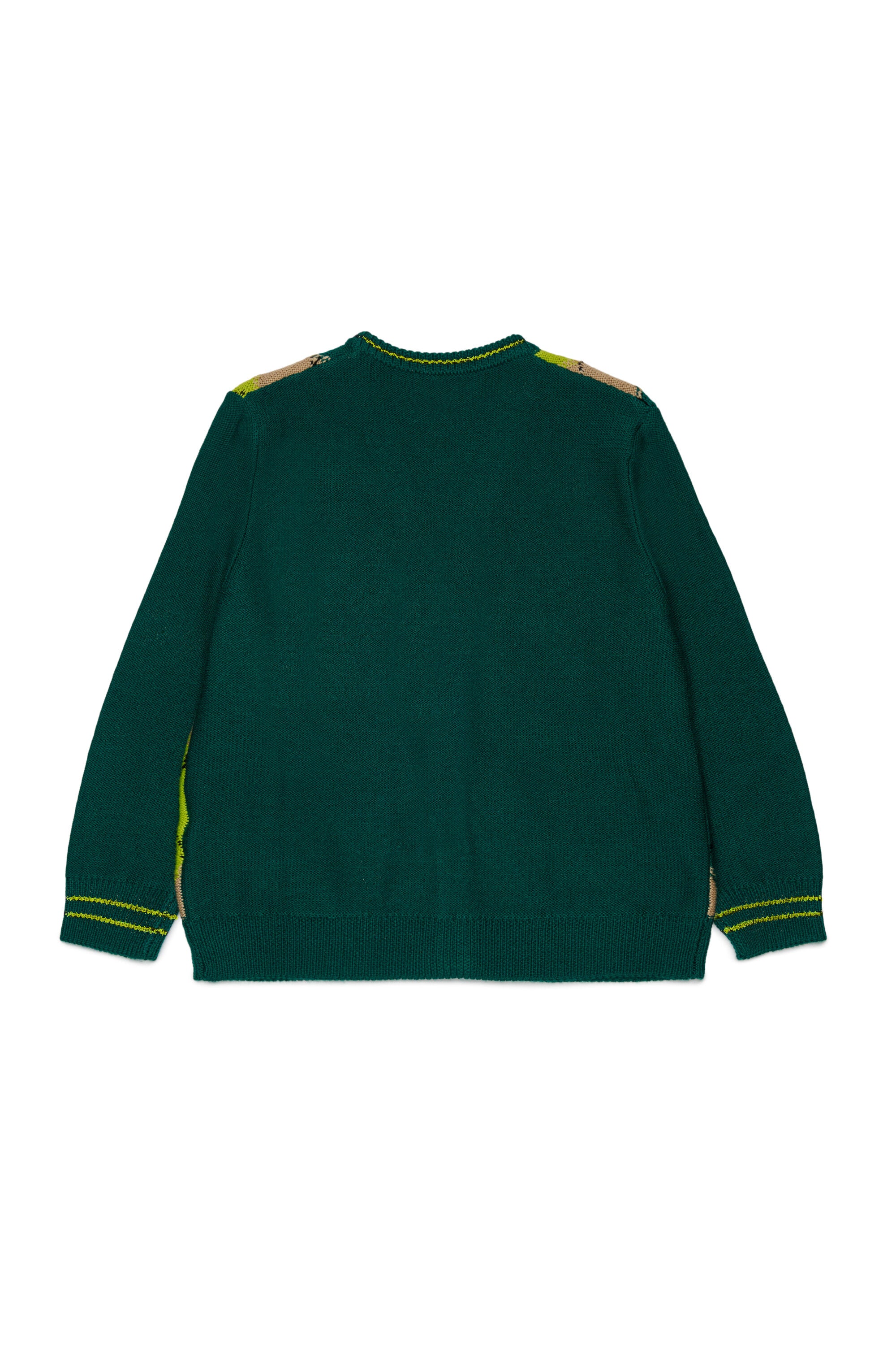Wool blend cardigan with logo