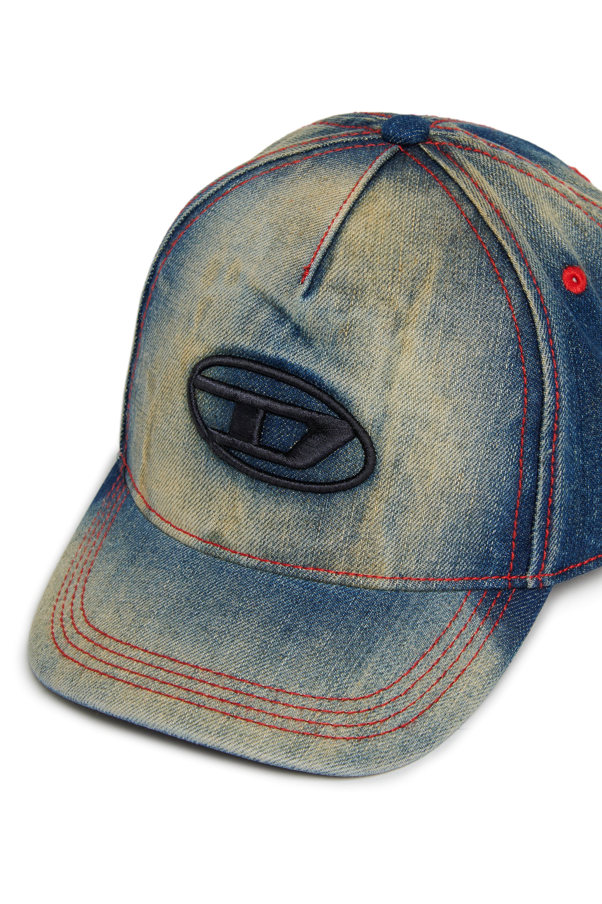 Denim baseball cap with logo