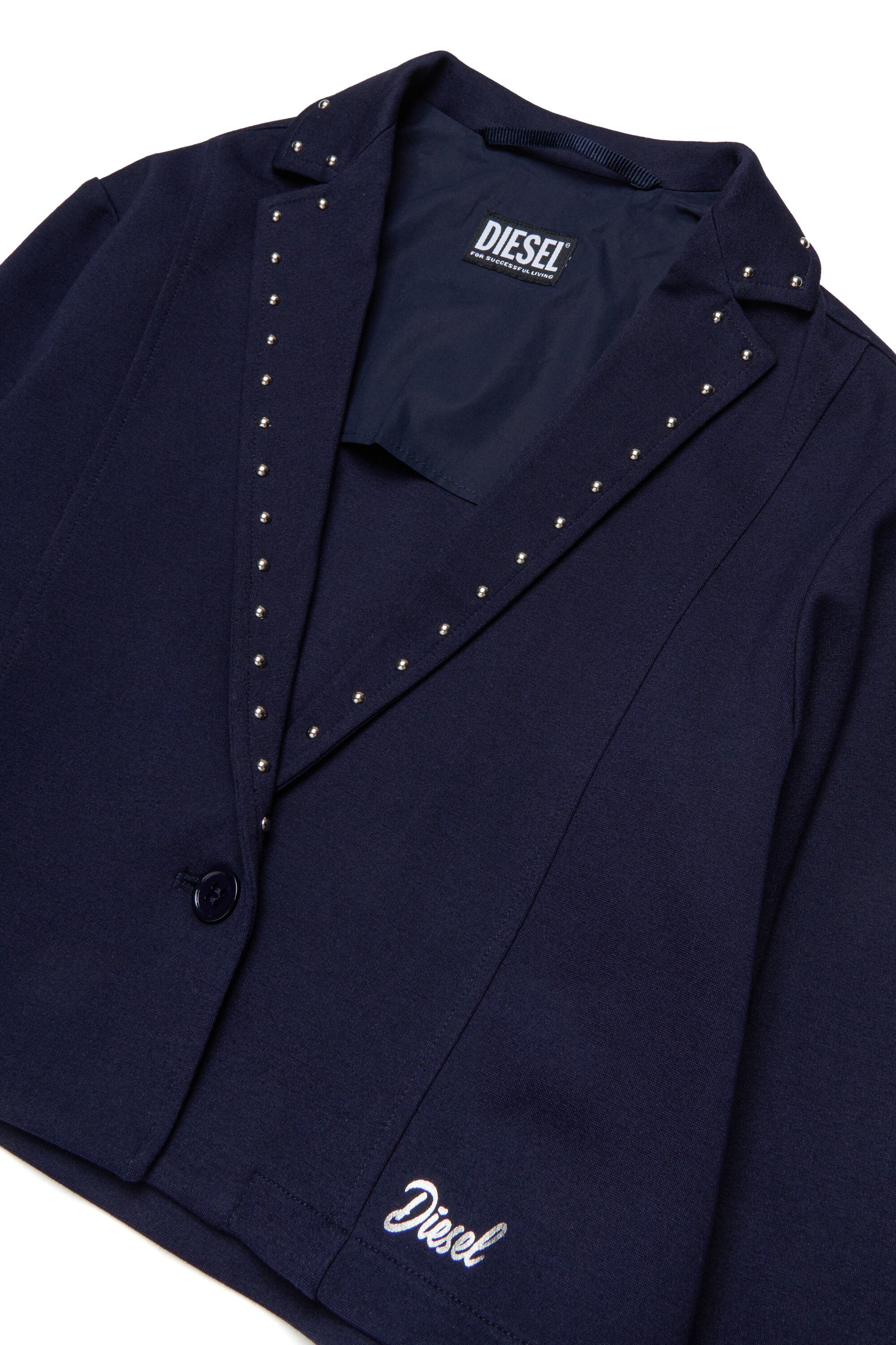 スタッズ付きロゴ入りブレザー