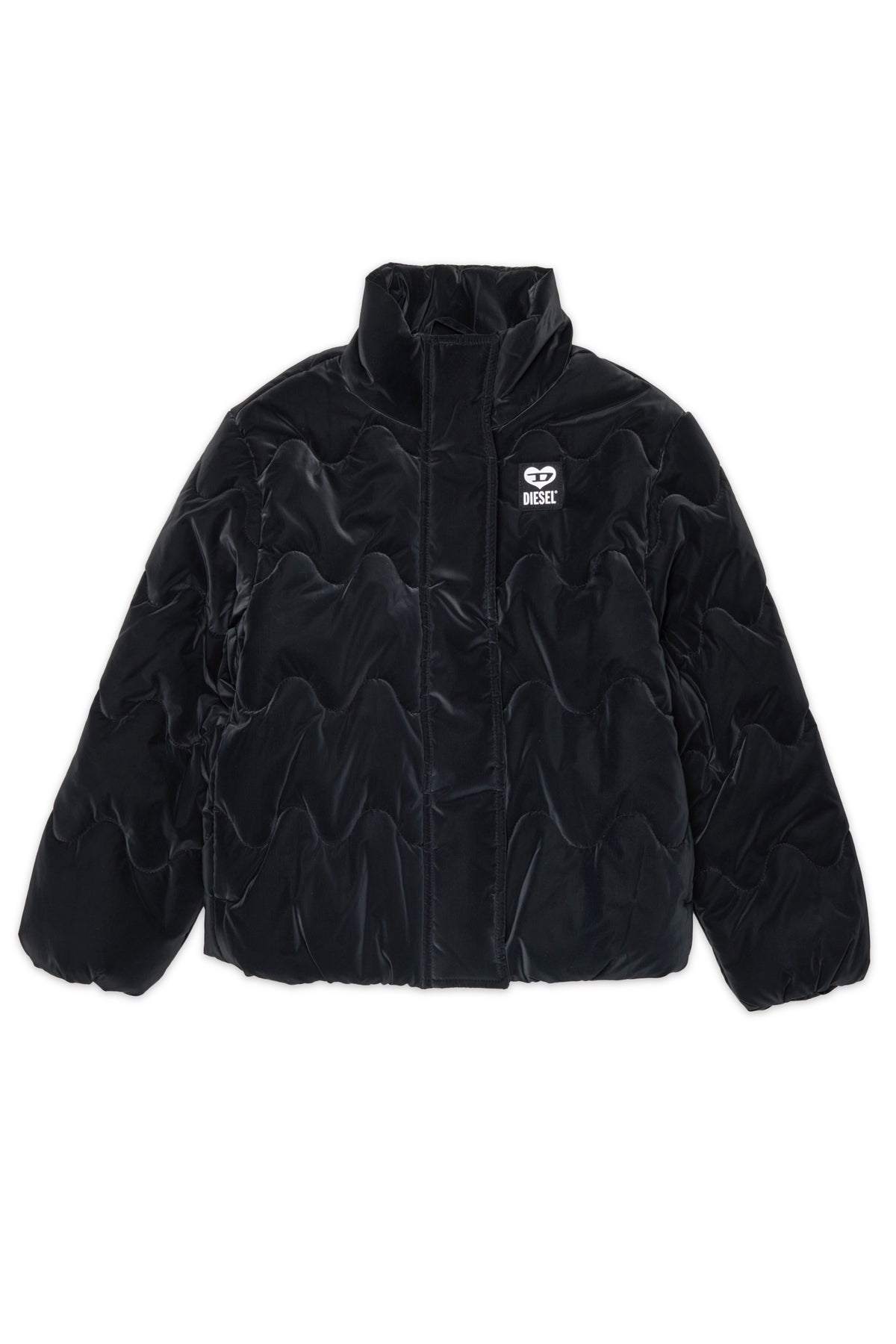 Padded jacket with printed logo