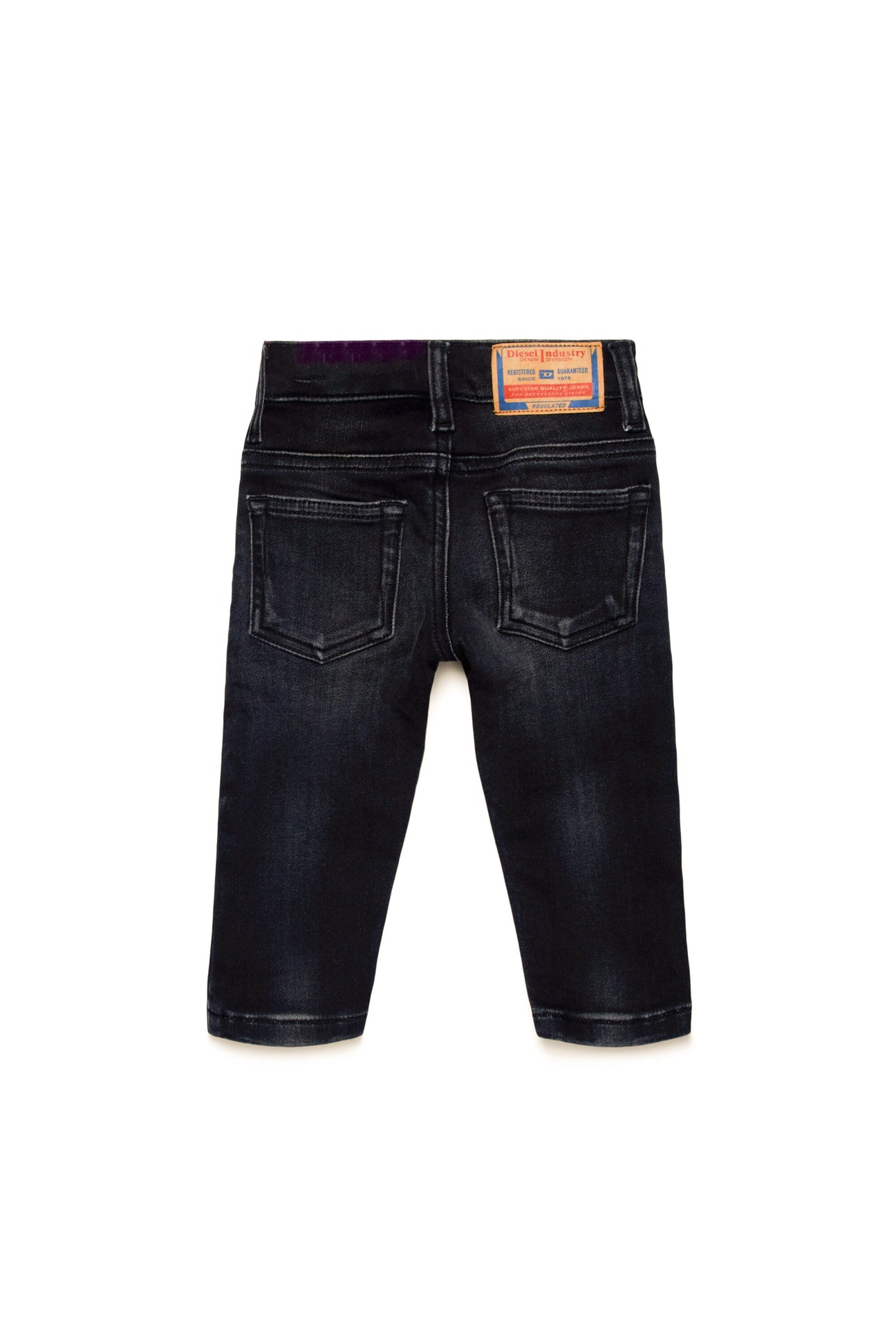 Black straight JoggJeans® with abrasions - D-Jools-B Black straight JoggJeans® with abrasions - D-Jools-B