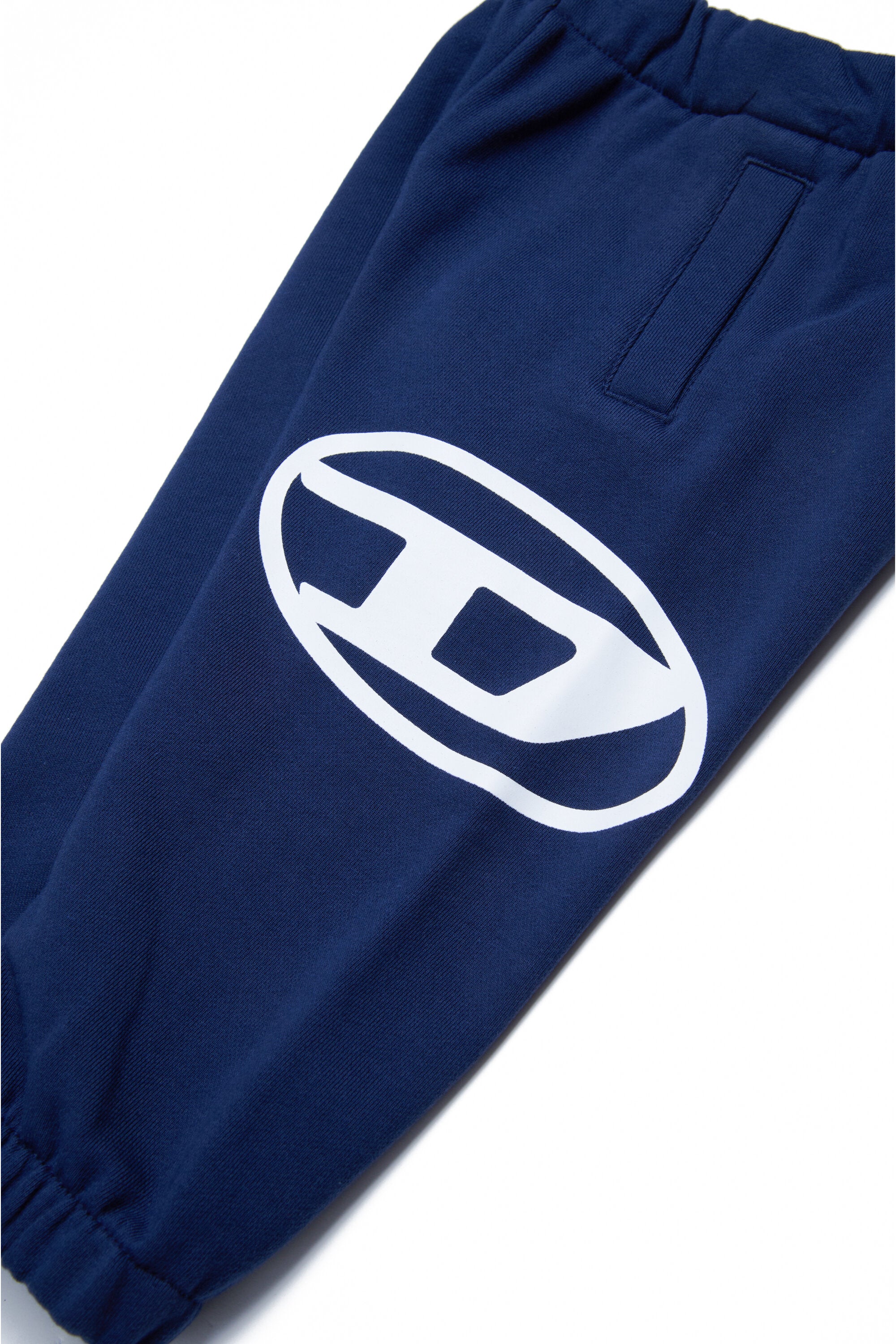 Fleece jogger trousers with oval D logo