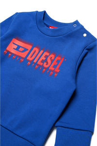 Crew-neck sweatshirt with degradé logo