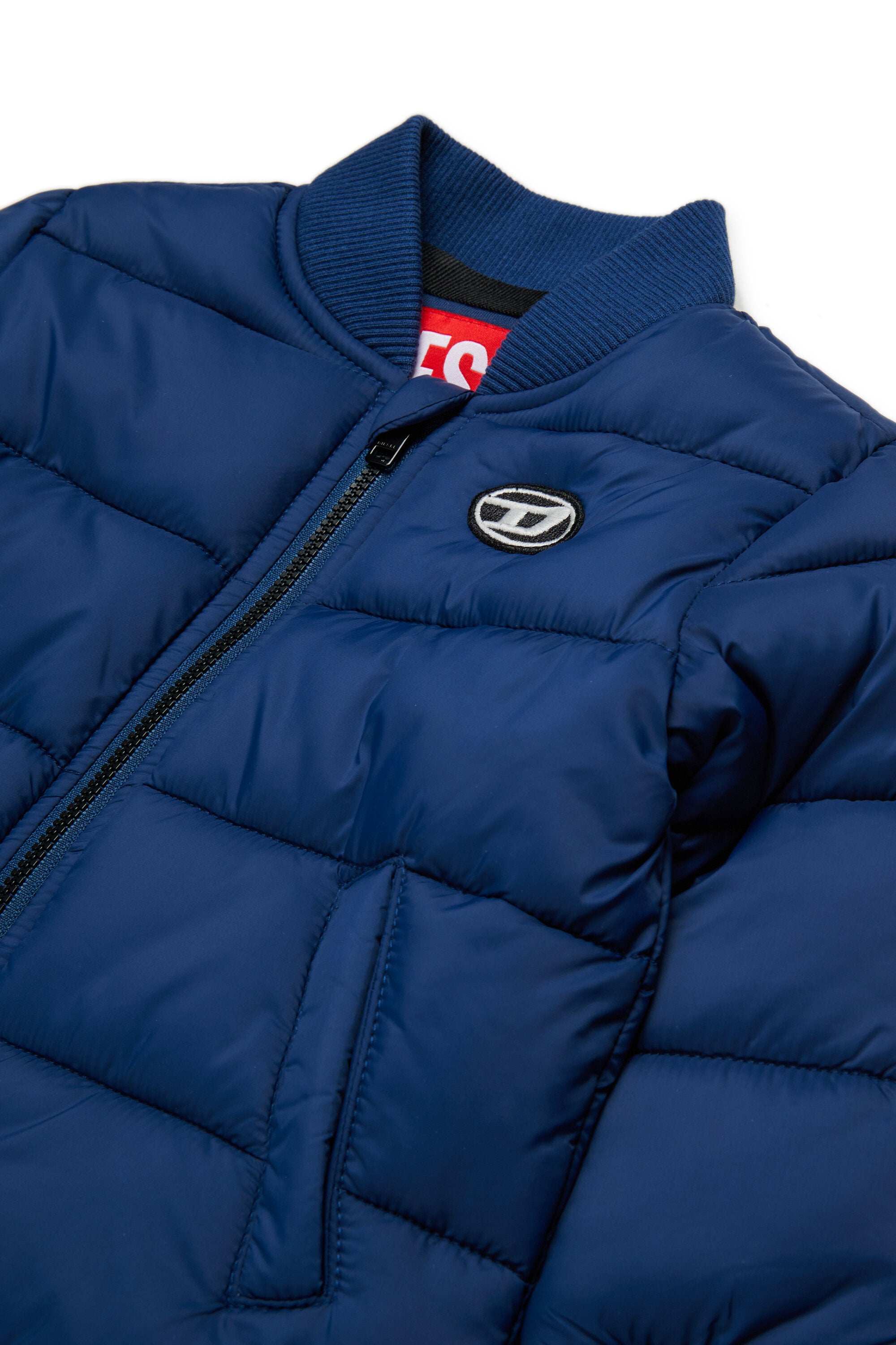 パッチ付きパッド入りショートジャケット オーバルD