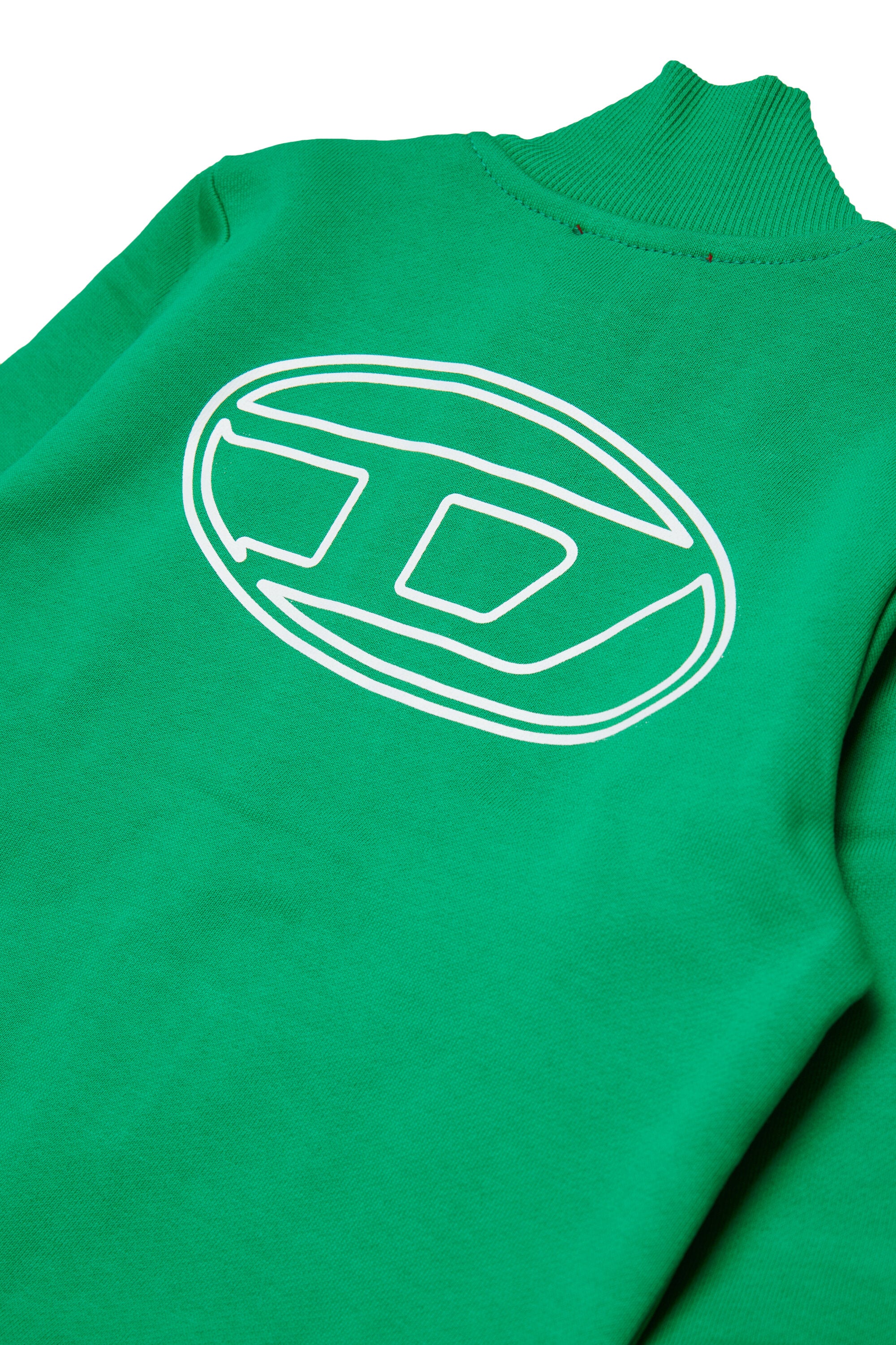 Full zip sweatshirt with Oval D maxi logo