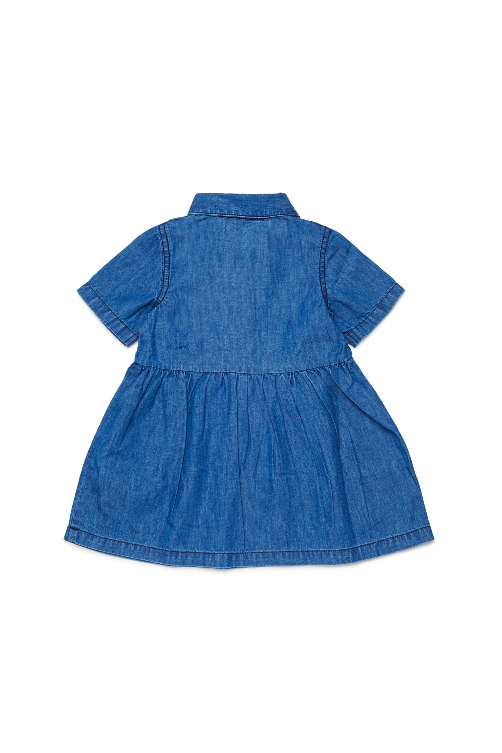 Denim dress with logo
