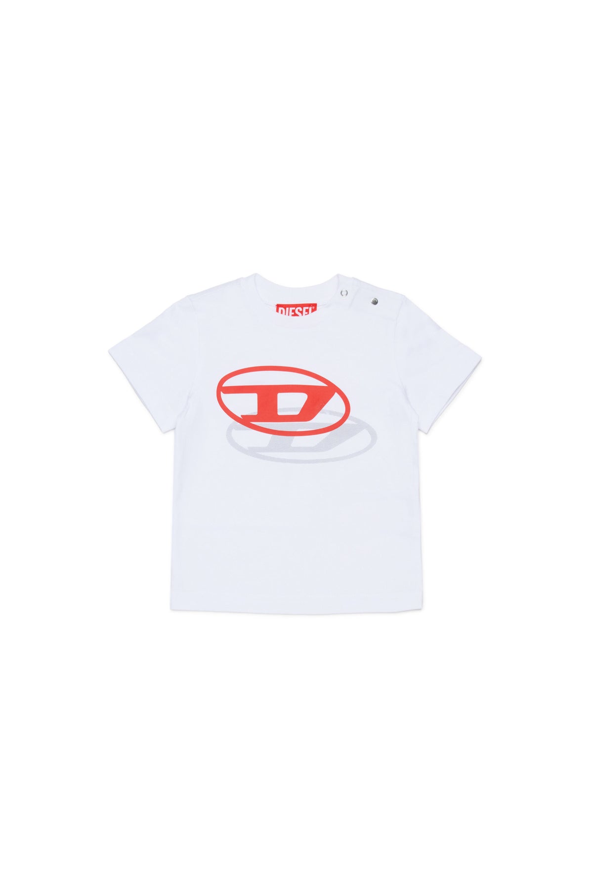 ダイナミックなオーバルDロゴ入りTシャツ