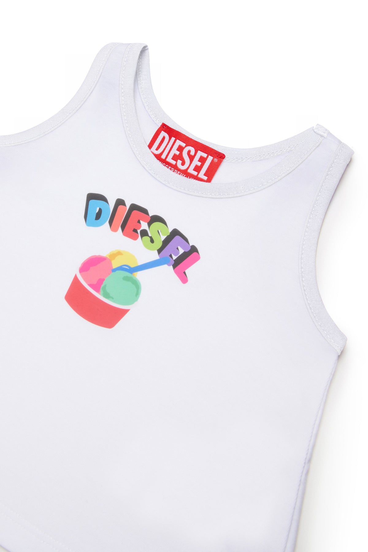 Sleeveless T-shirt with logo